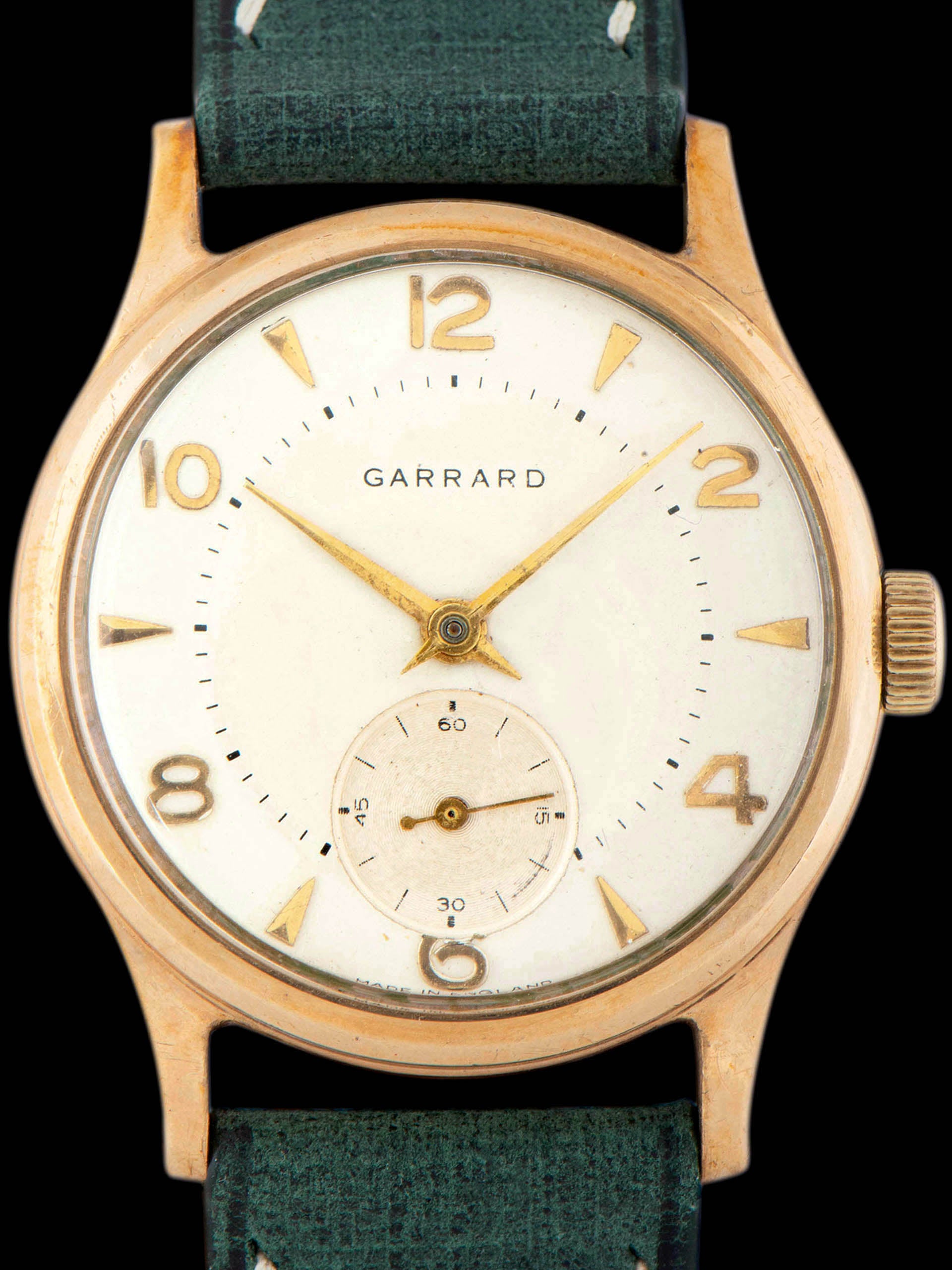 1964 Garrard 'Dennison Aquatite' 9K YG Dress Watch Awarded By Ford Motor Company W/ Box & Papers