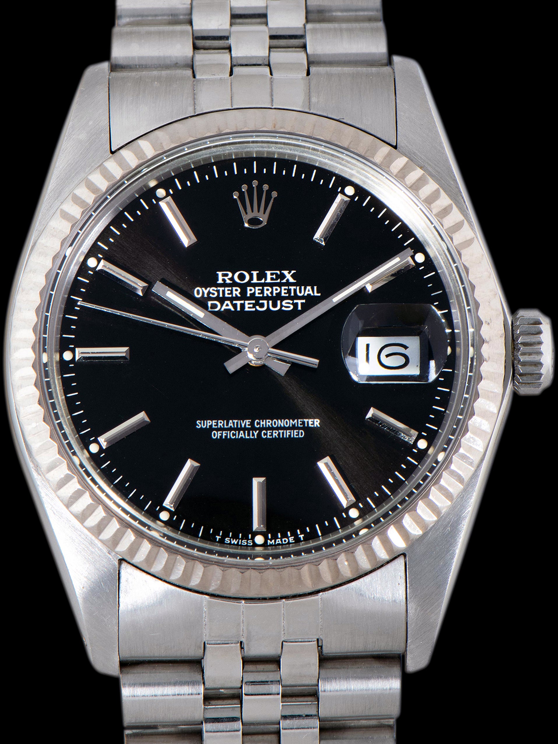 1987 Rolex Datejust (Ref. 16014) Black Dial W/ Boxes, Hangtags, & Booklets
