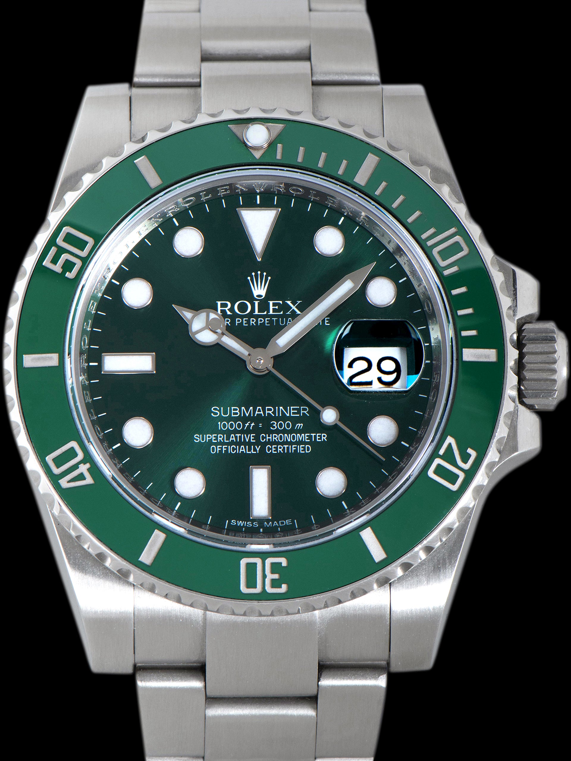 2011 Rolex Green Submariner "Hulk" (Ref. 116610LV) W/ Full Set & Rolex CPO Card