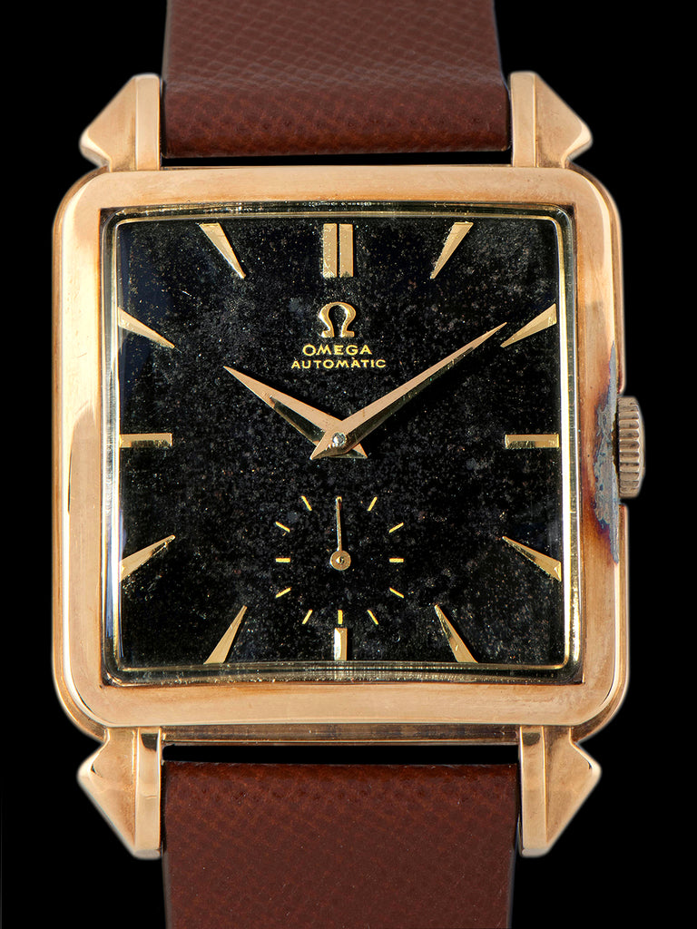 1951 Omega Automatic "Cioccolatone" 14K YG (Ref. 3903) 'Cal. 342' Black Gilt Dial