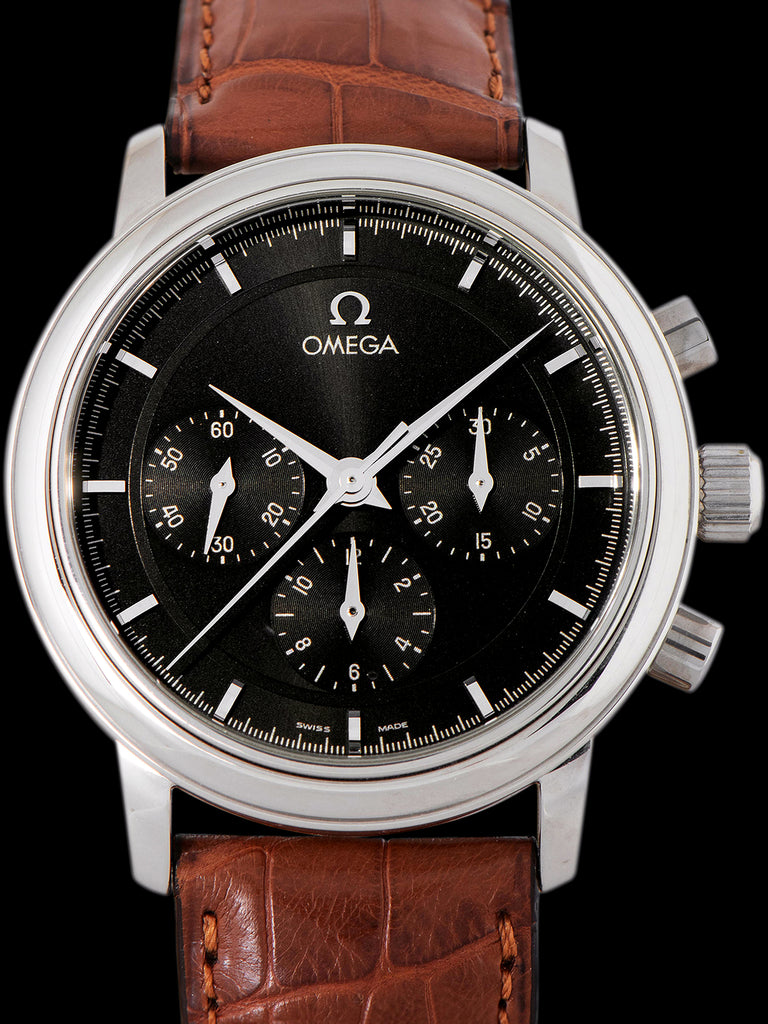 *Unpolished* 1984 Omega De Ville Prestige Chronograph 'Cal. 861' (Ref. 4540.51) Black Dial W/ Box & Hang Tag