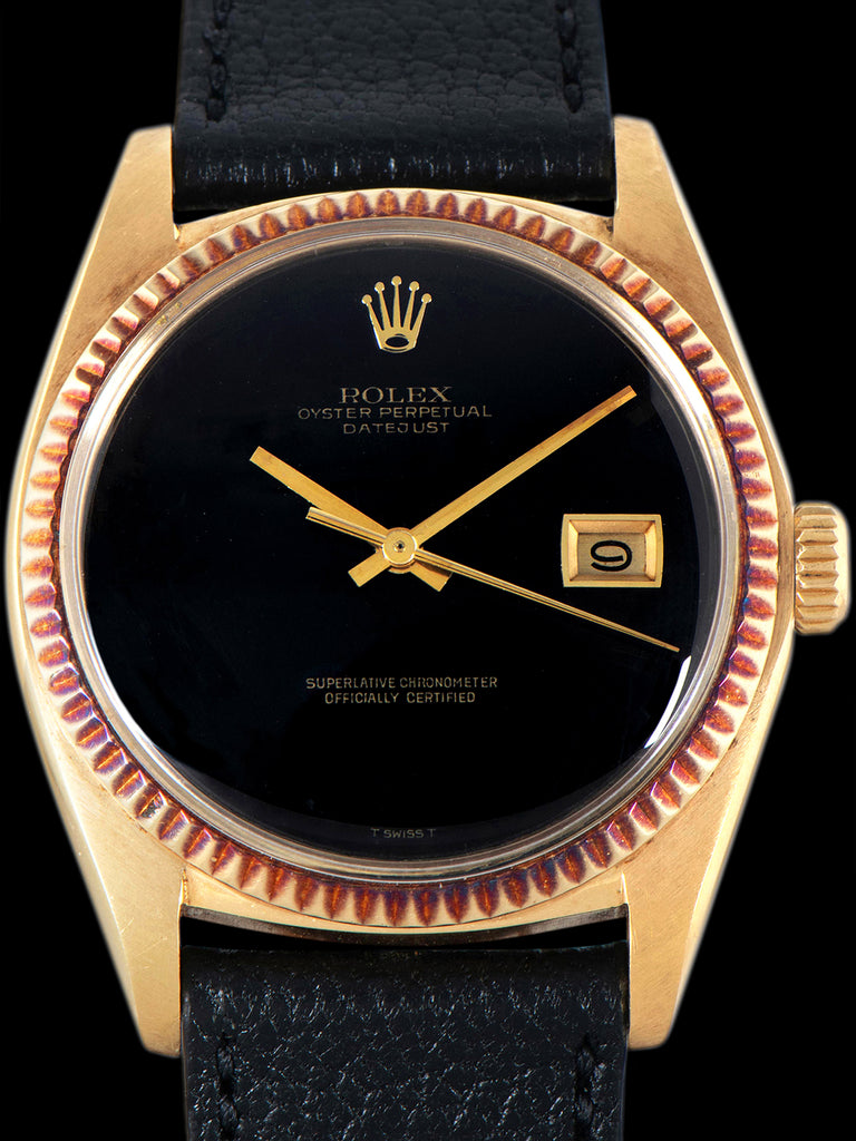 1976 Rolex Datejust 18K YG (Ref. 1601) Onyx Stone Dial