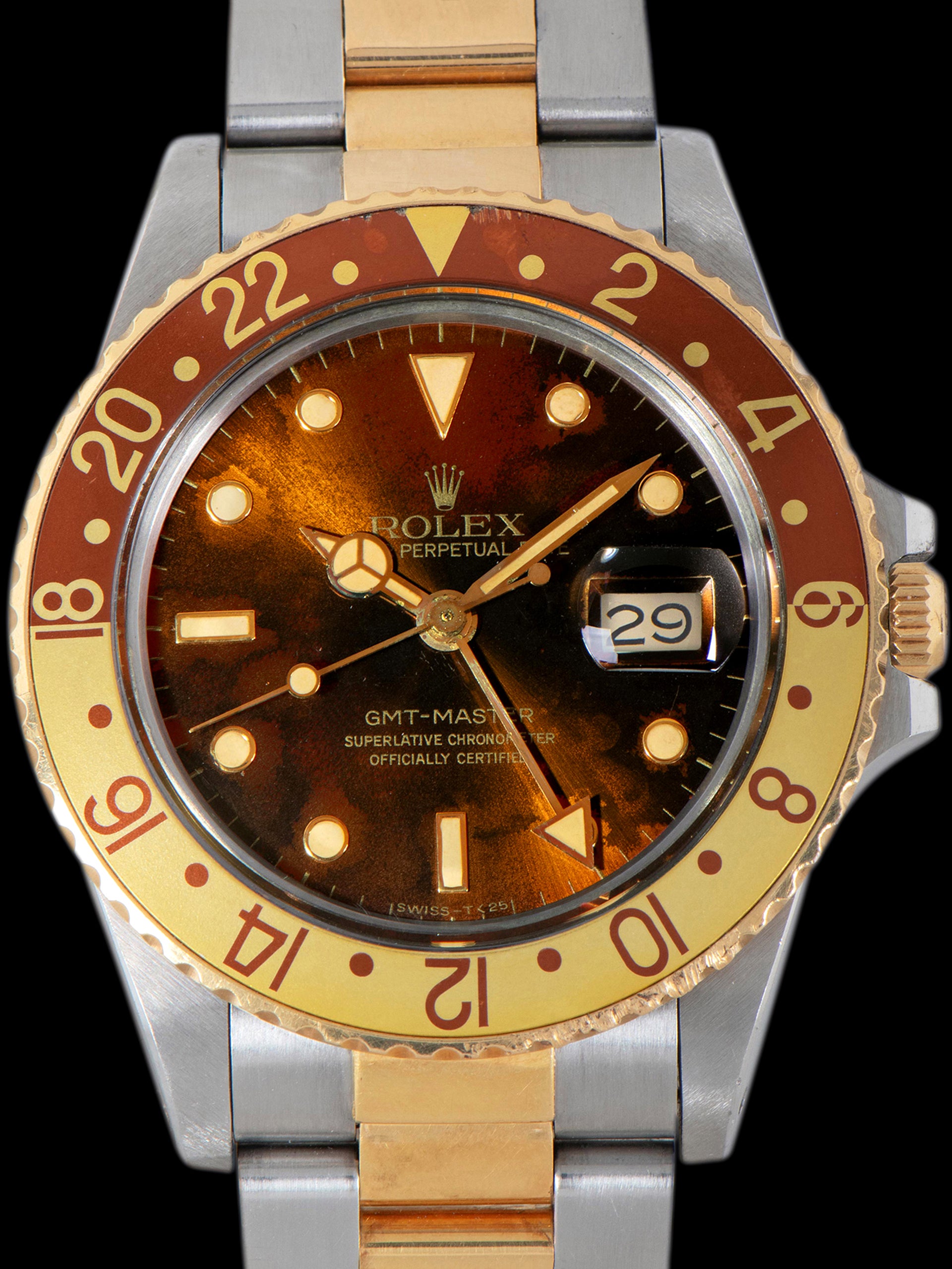 *Unpolished* Tropical 1987 Rolex Two-Tone GMT-Master (Ref. 16753) "Rootbeer"