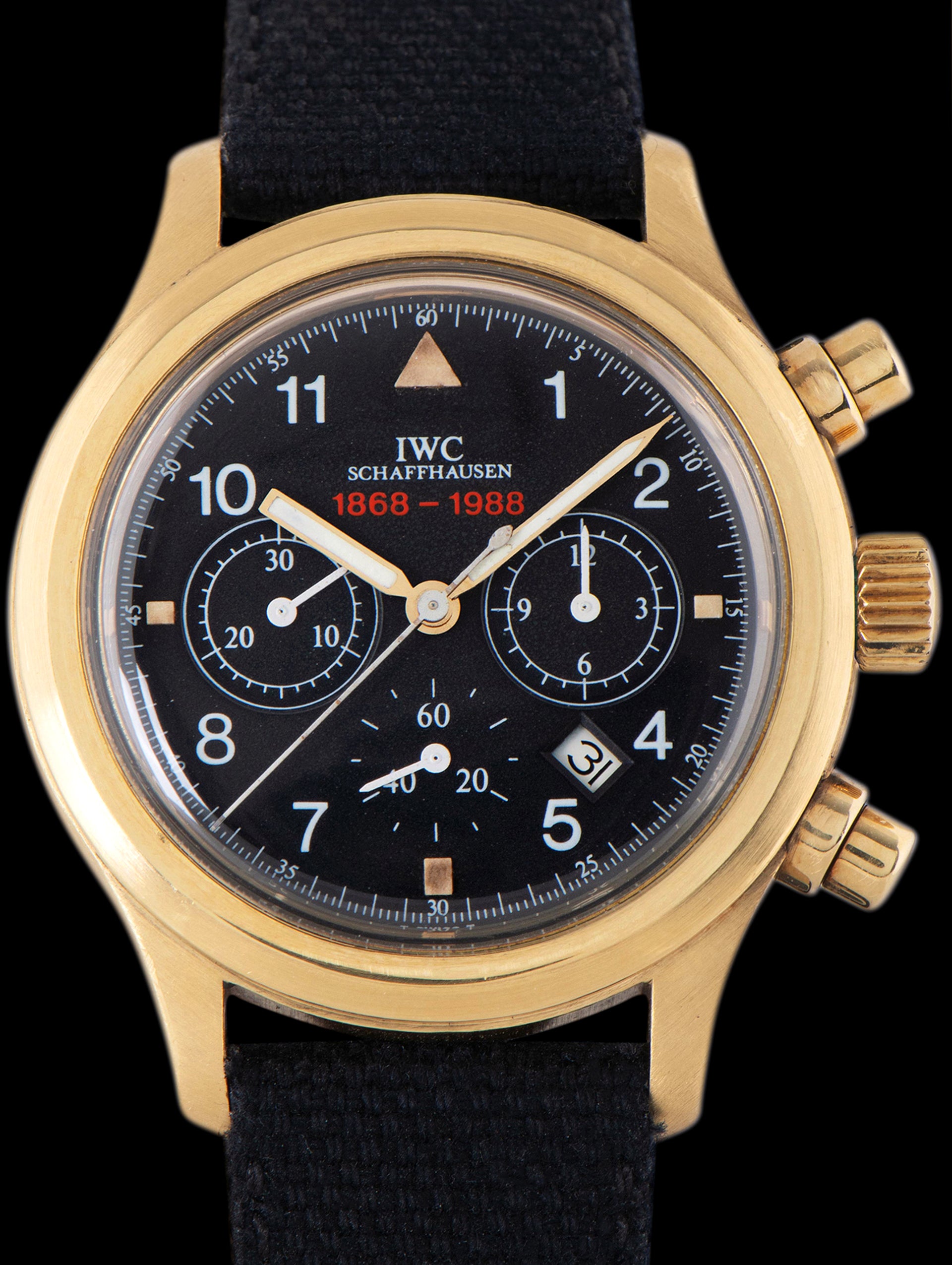 1988 IWC Quartz Fliegerchronograph 18K YG (Ref. 3740) "Limited Edition" W/ Full Set