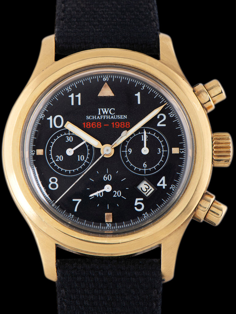 1988 IWC Quartz Fliegerchronograph 18K YG (Ref. 3740) "Limited Edition" W/ Full Set