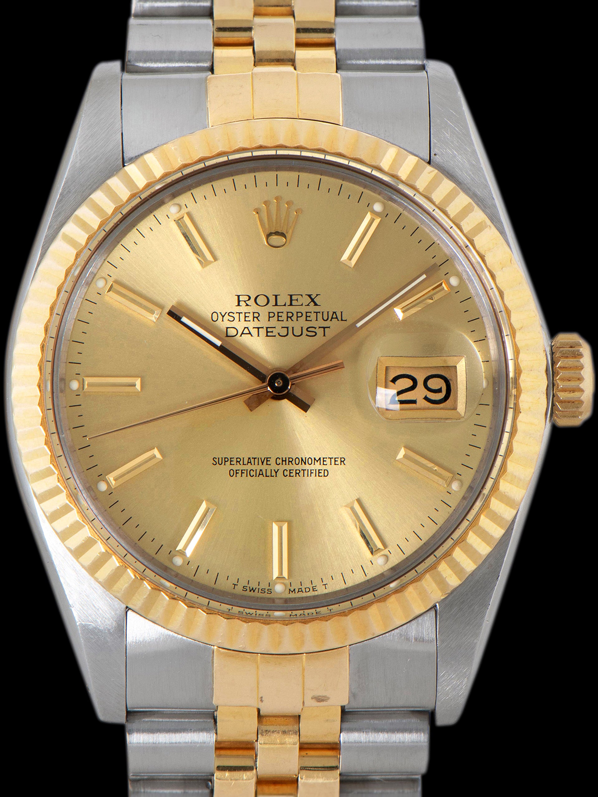 1986 Rolex Two-Tone Datejust (Ref. 16013) Champagne Dial