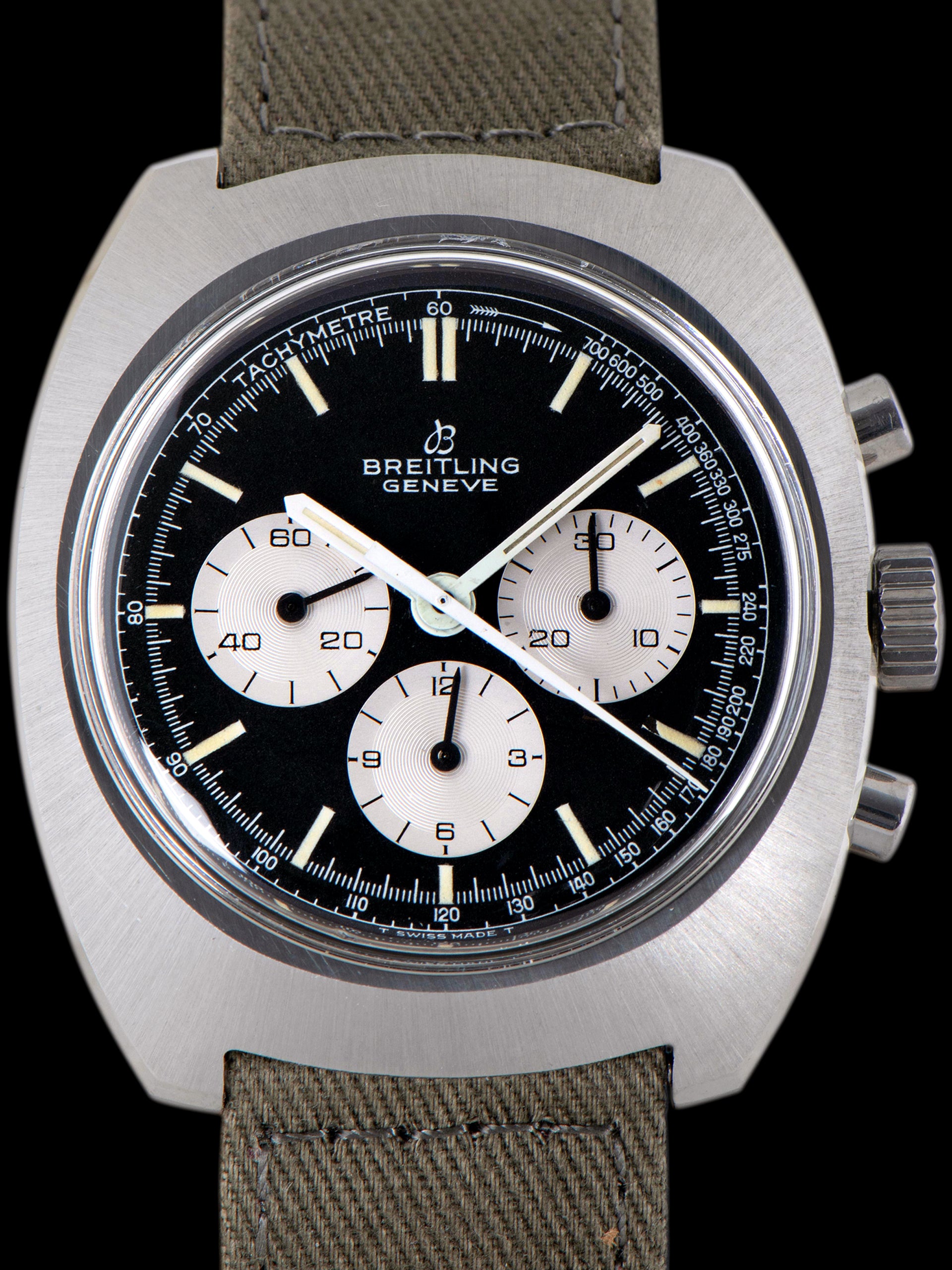 1970s Breitling Chronograph (Ref. 9757) Black Dial