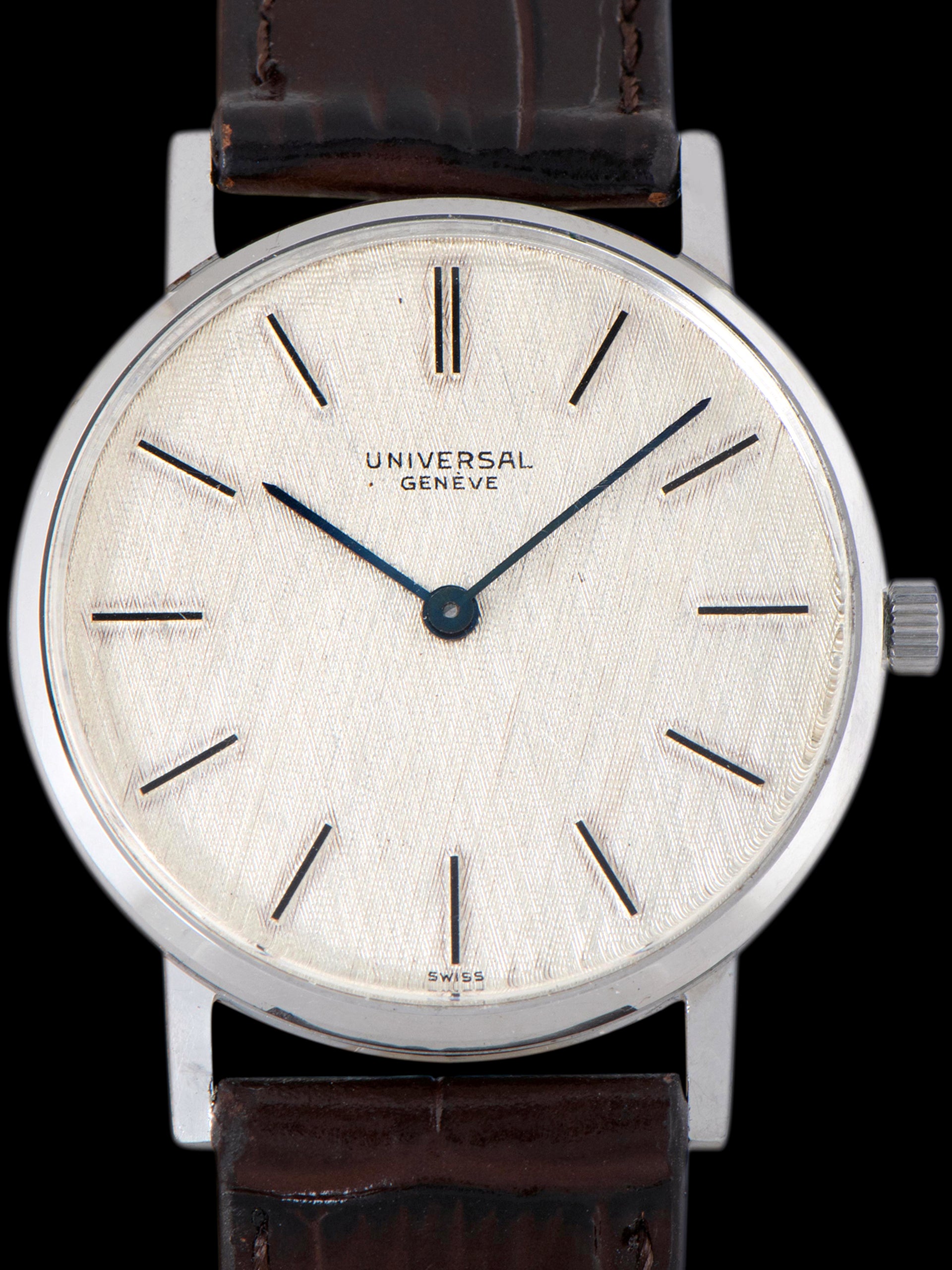 1950s Universal Geneve Dress Watch (Ref. 28236/3) Silver Linen Dial