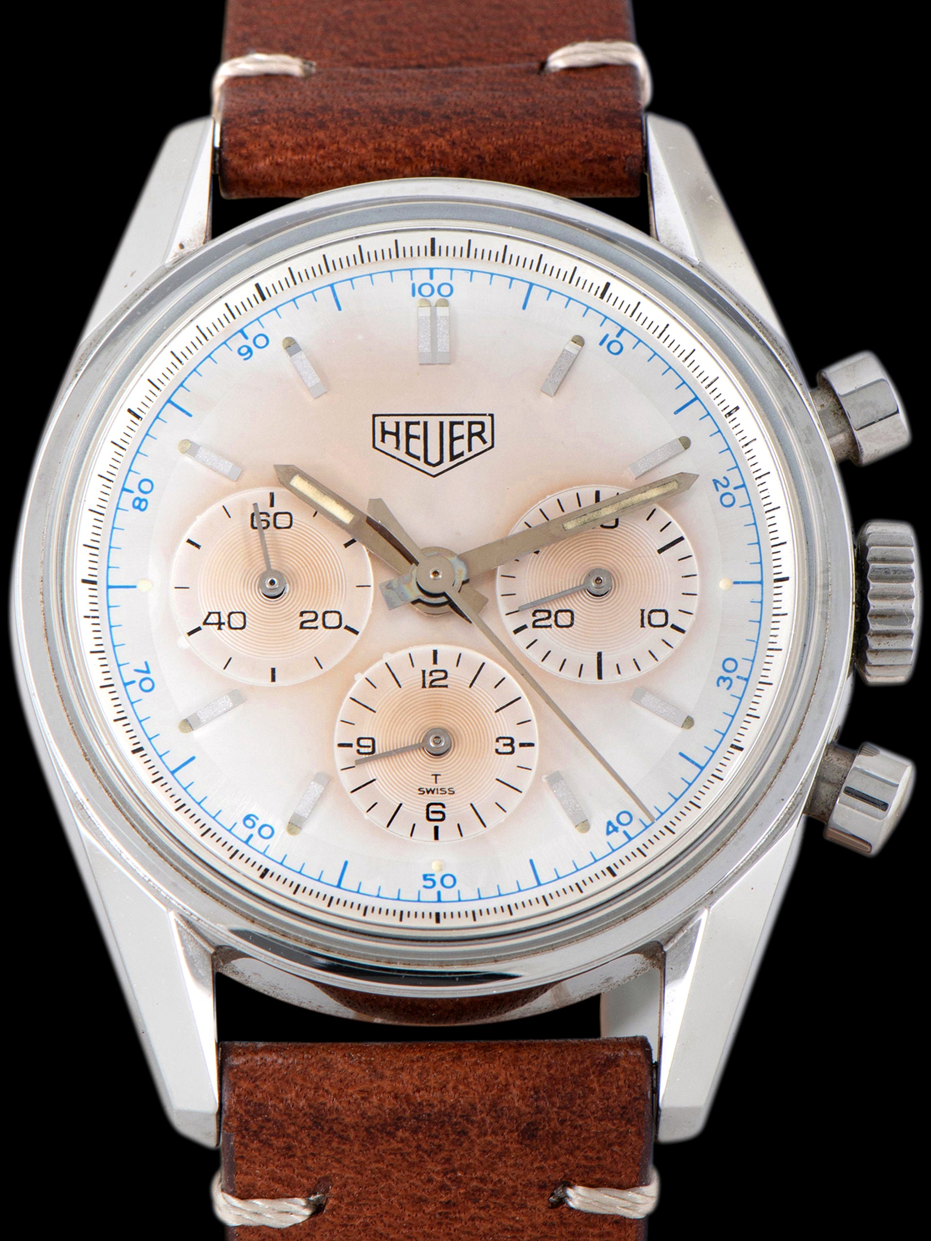 1990s TAG Heuer Carrera 30 'Re-Edition' (Ref. CS3110) Blue Decimeter "Peach" Dial W/ Box