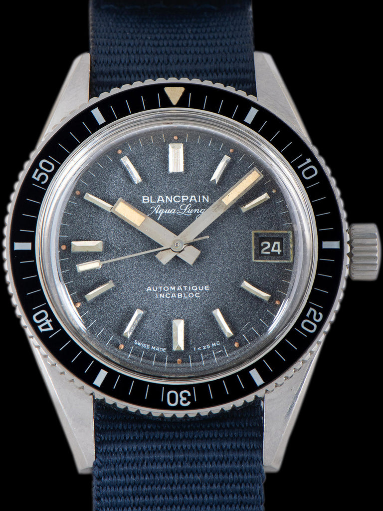 1960s Blancpain Aqua-Lung (Pre-Bathyscaphe) Blue "Confetti" Dial
