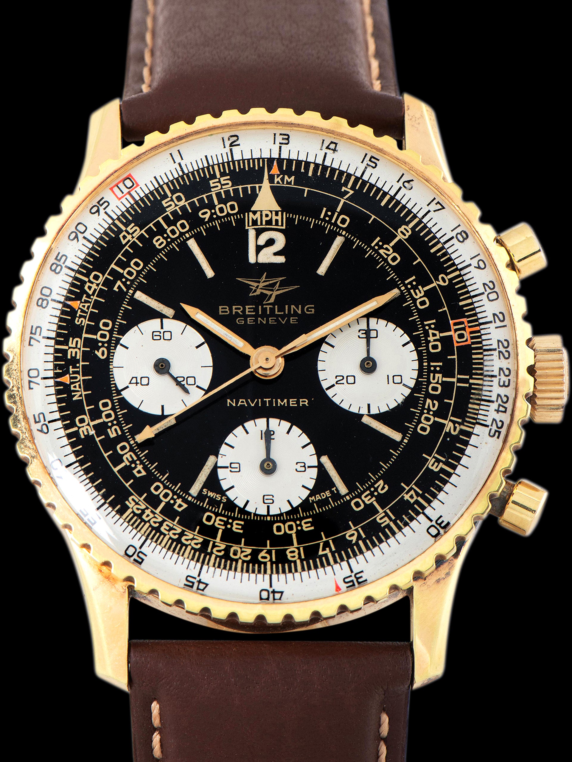 1962 Breitling Navitimer Gold Cap (Ref. 806) Gilt "Twin Jets" Dial