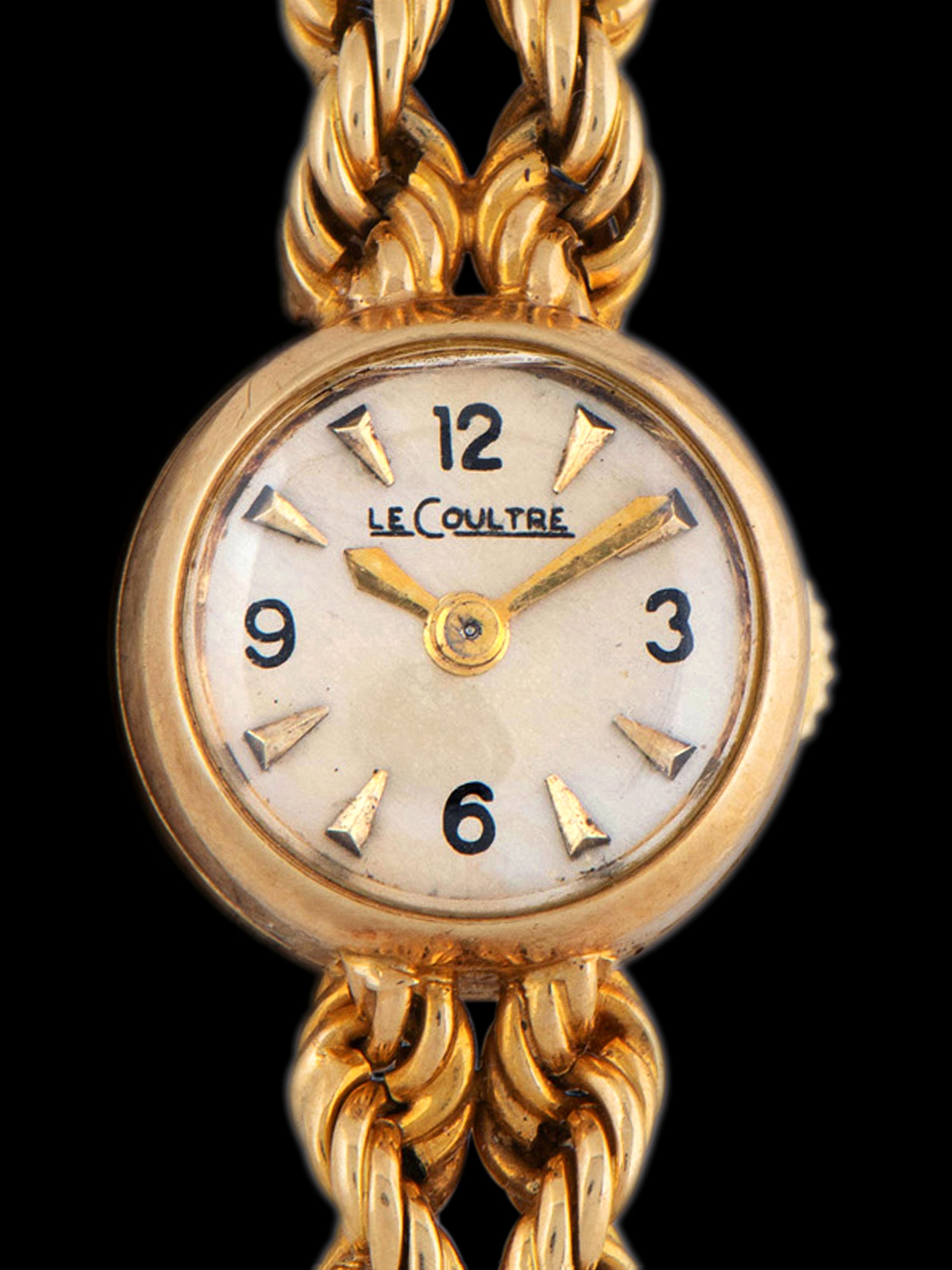1950s LeCoultre For Van Cleef & Arpels 18K YG Bracelet Watch