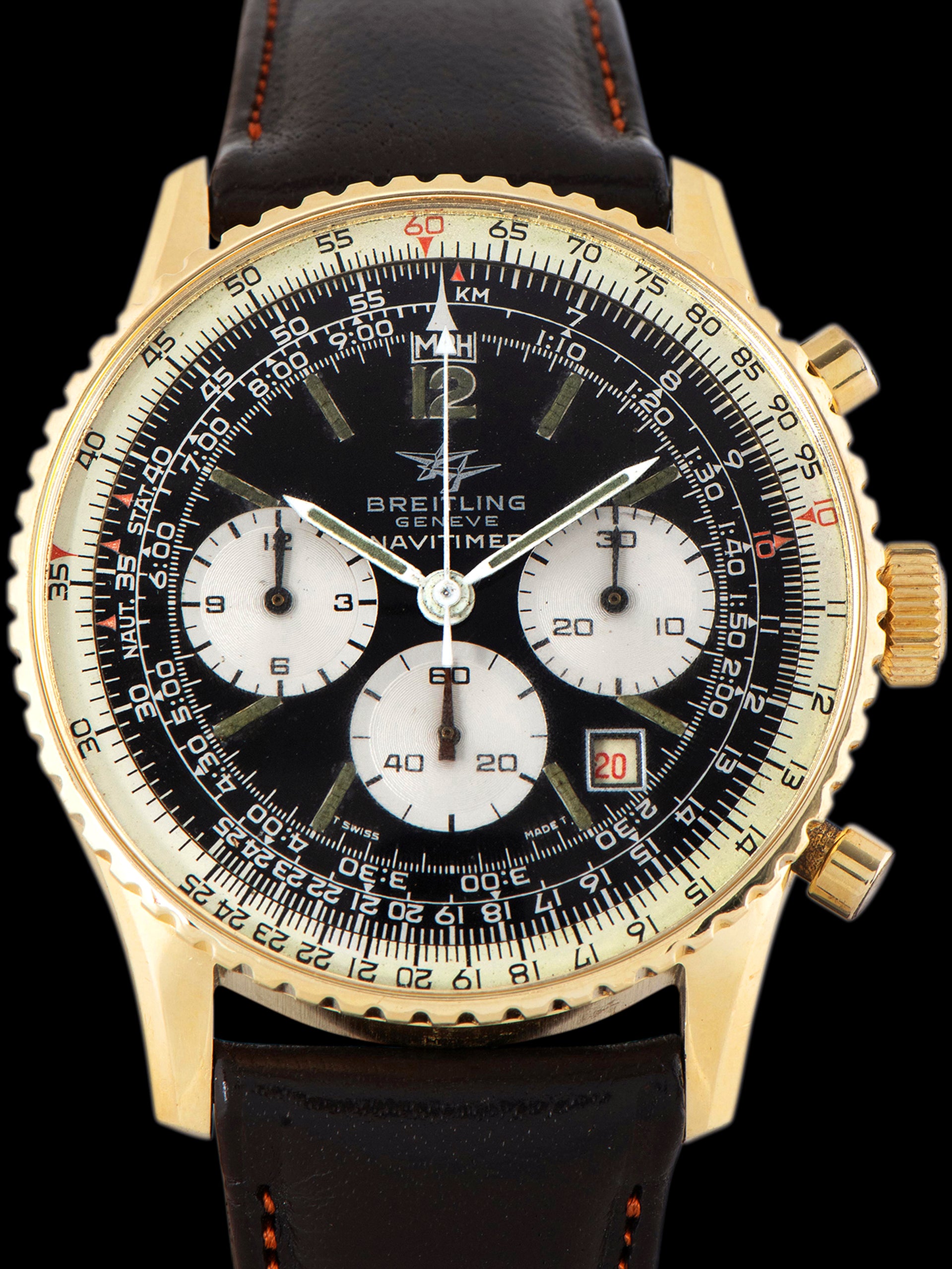 1972 Breitling Navitimer Gold Cap (Ref. 7806) "Twin Jets" Dial