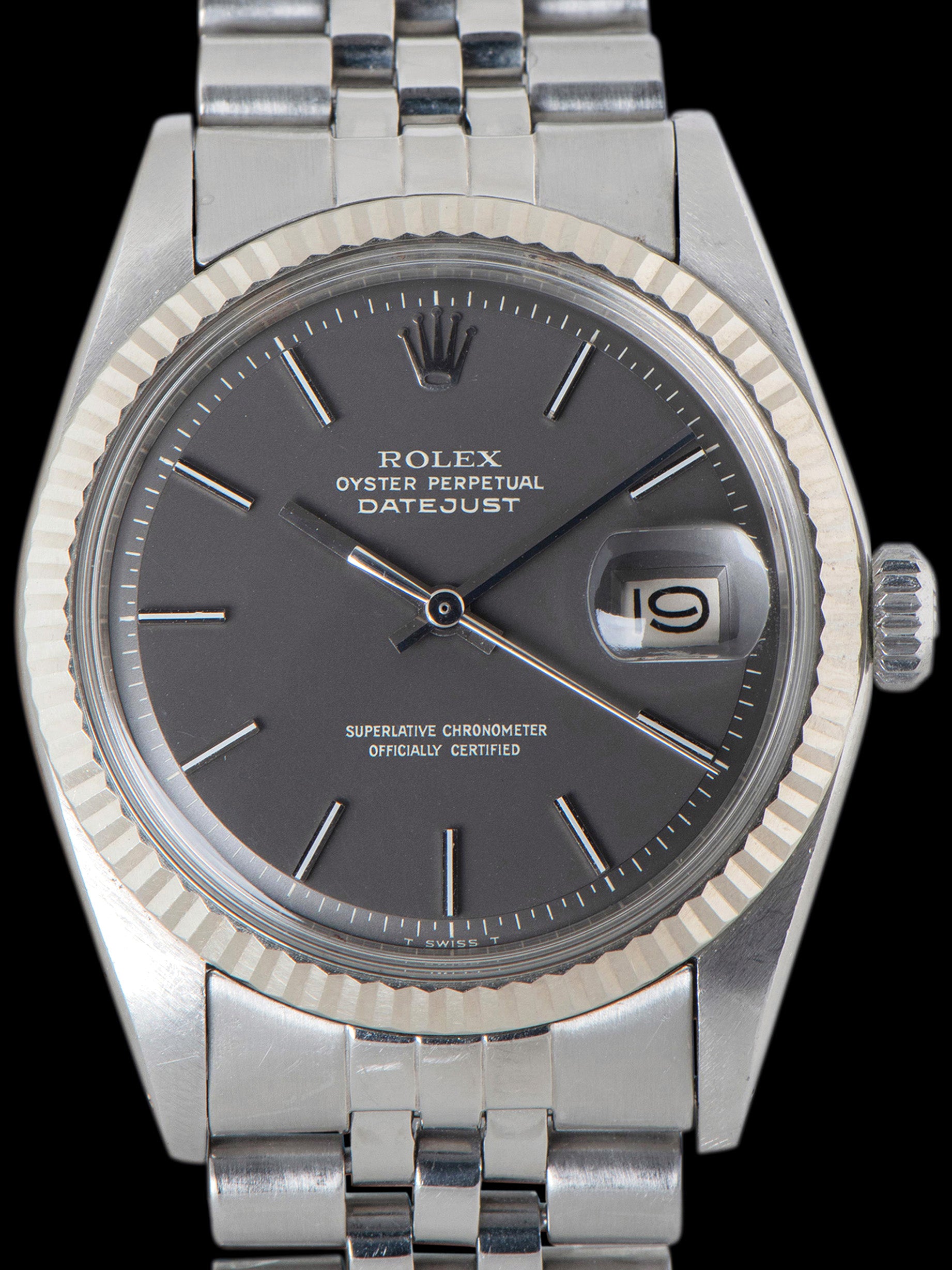 *Unpolished* 1972 Rolex Datejust (Ref. 1601) Satin Grey Non-Luminous Dial