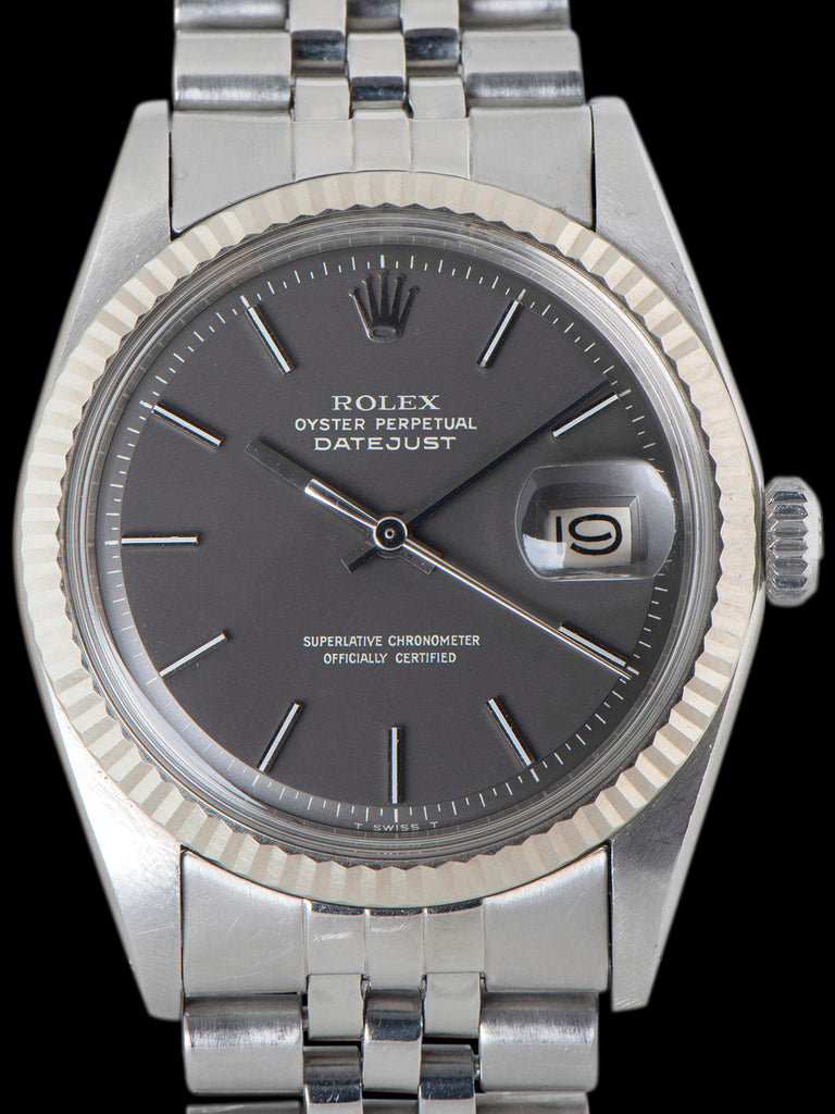 *Unpolished* 1972 Rolex Datejust (Ref. 1601) Satin Grey Non-Luminous Dial