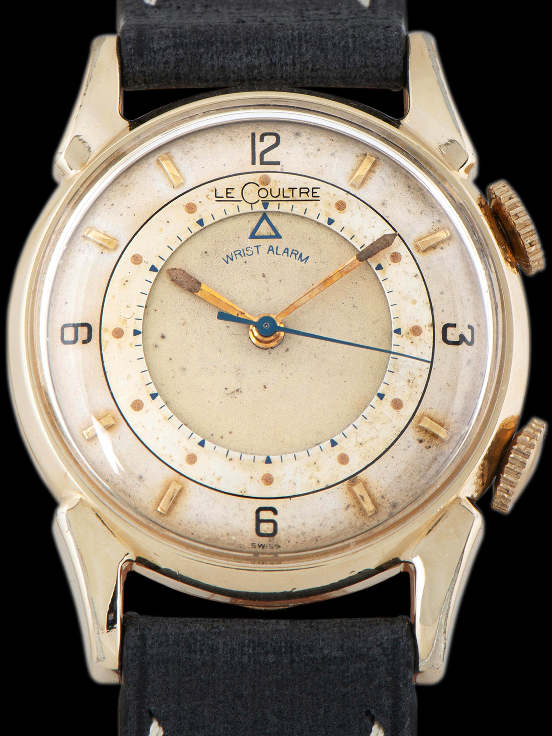 1950s LeCoultre Wrist Alarm Gold-Filled 'Cal. 814' (Ref. 2052-1) Gifted To US Navy "COMCRUDESPAC" Staff Member