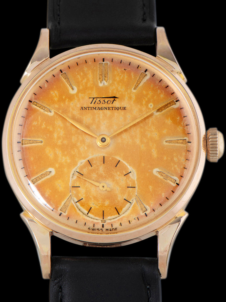 Tropical 1940s Tissot Antimagnetique Gold-Plaque (Ref. 6436-8) 'Cal. 27'
