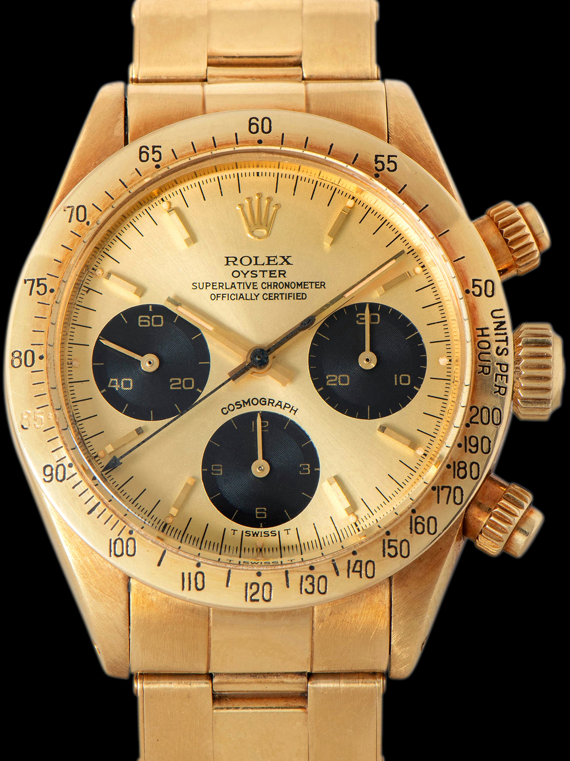 1978 Rolex Daytona 18K YG (Ref. 6265) Champagne Dial W/ Box, Papers, & Original Sales Receipt