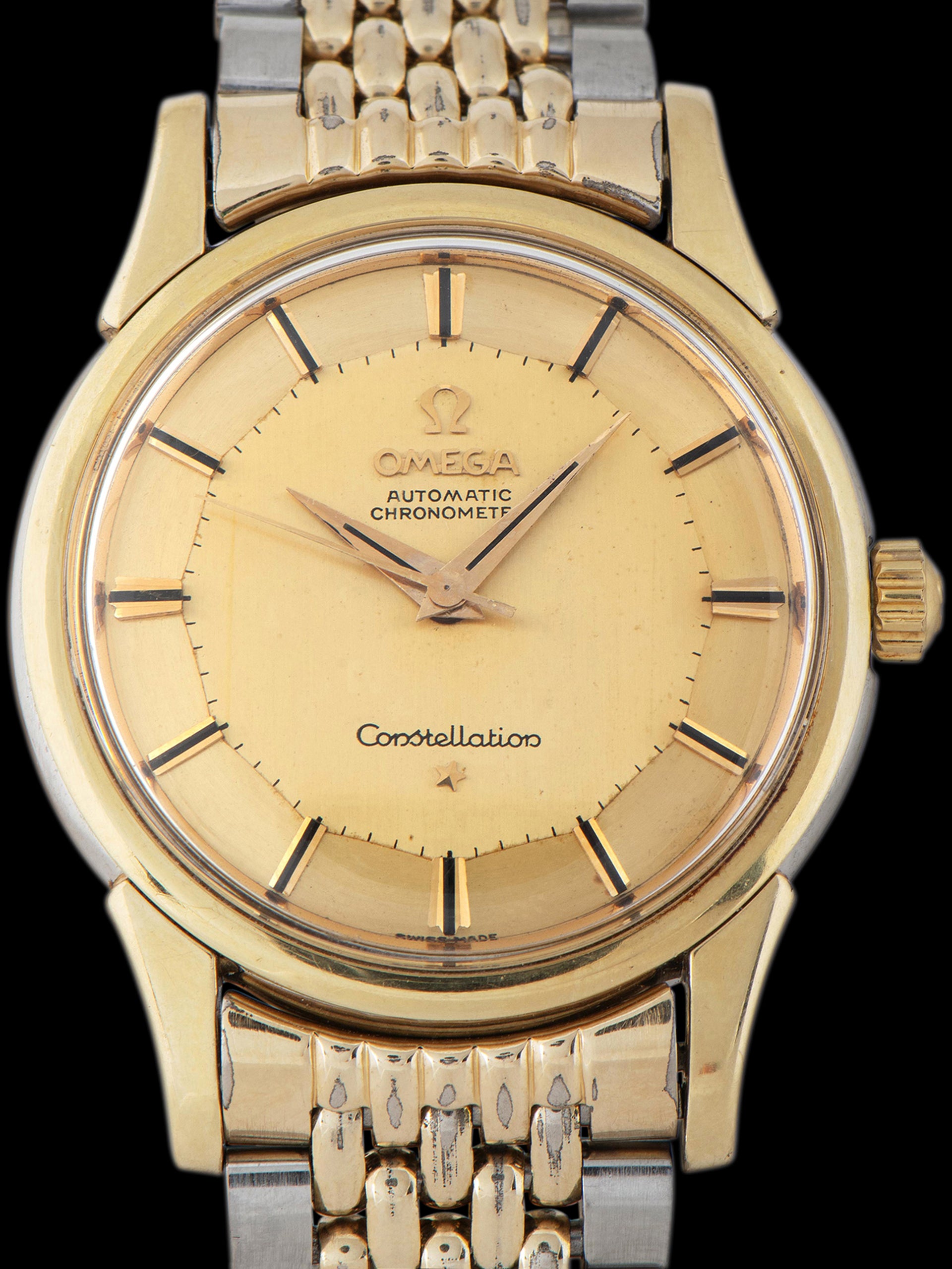 1961 Omega Constellation Gold-Cap Two-Tone (Ref. 14381 11 SC) 'Cal. 551' Champagne "Pie Pan" Dial