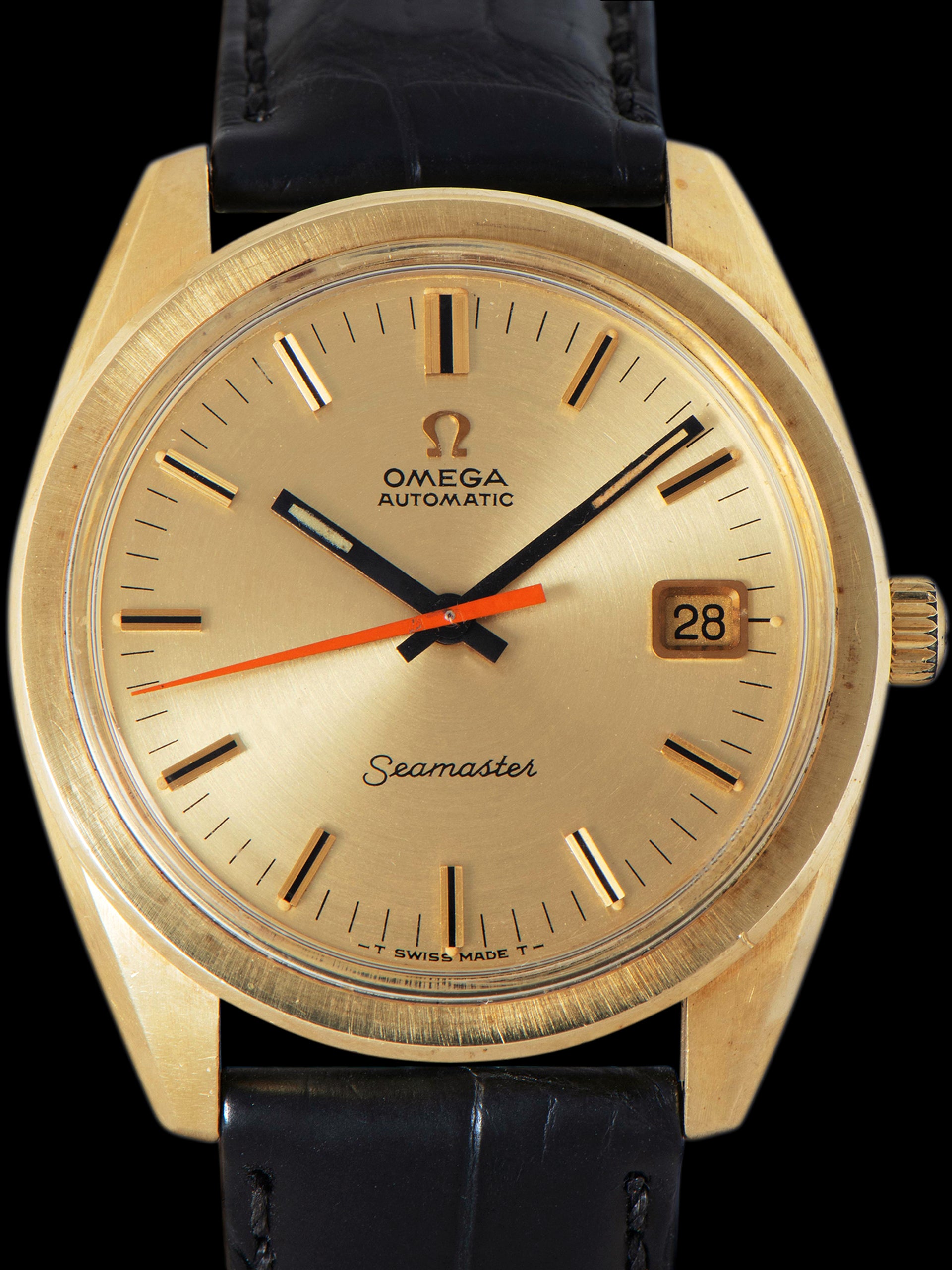 1967 Omega Seamaster Automatic Gold Cap (Ref. 166.028) 'Cal. 563' "Orange Hand"