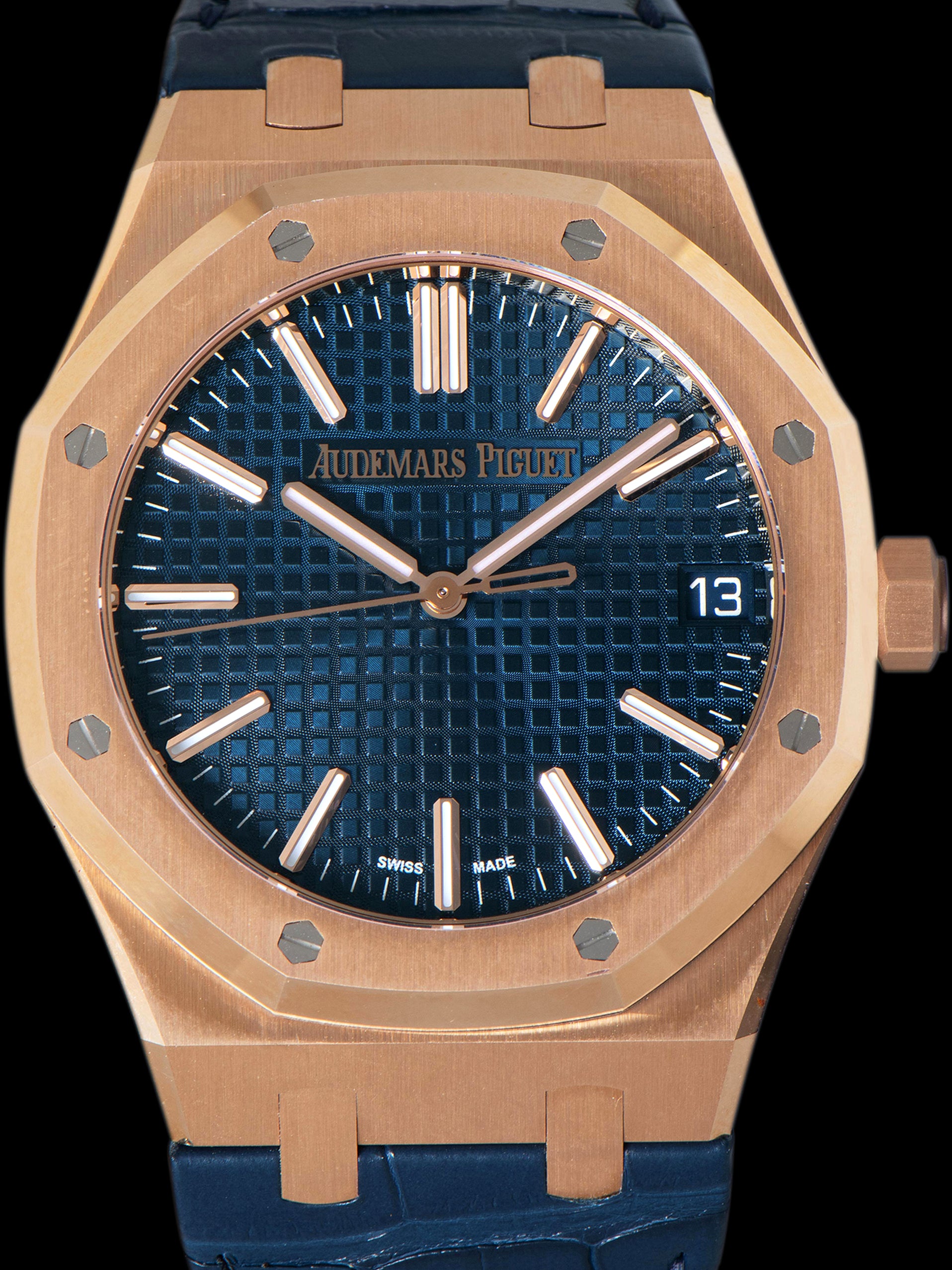 *Mint* 2022 Audemars Piguet Royal Oak Oak 18K RG (Ref. 15510OR) Blue Dial W/ Full Set