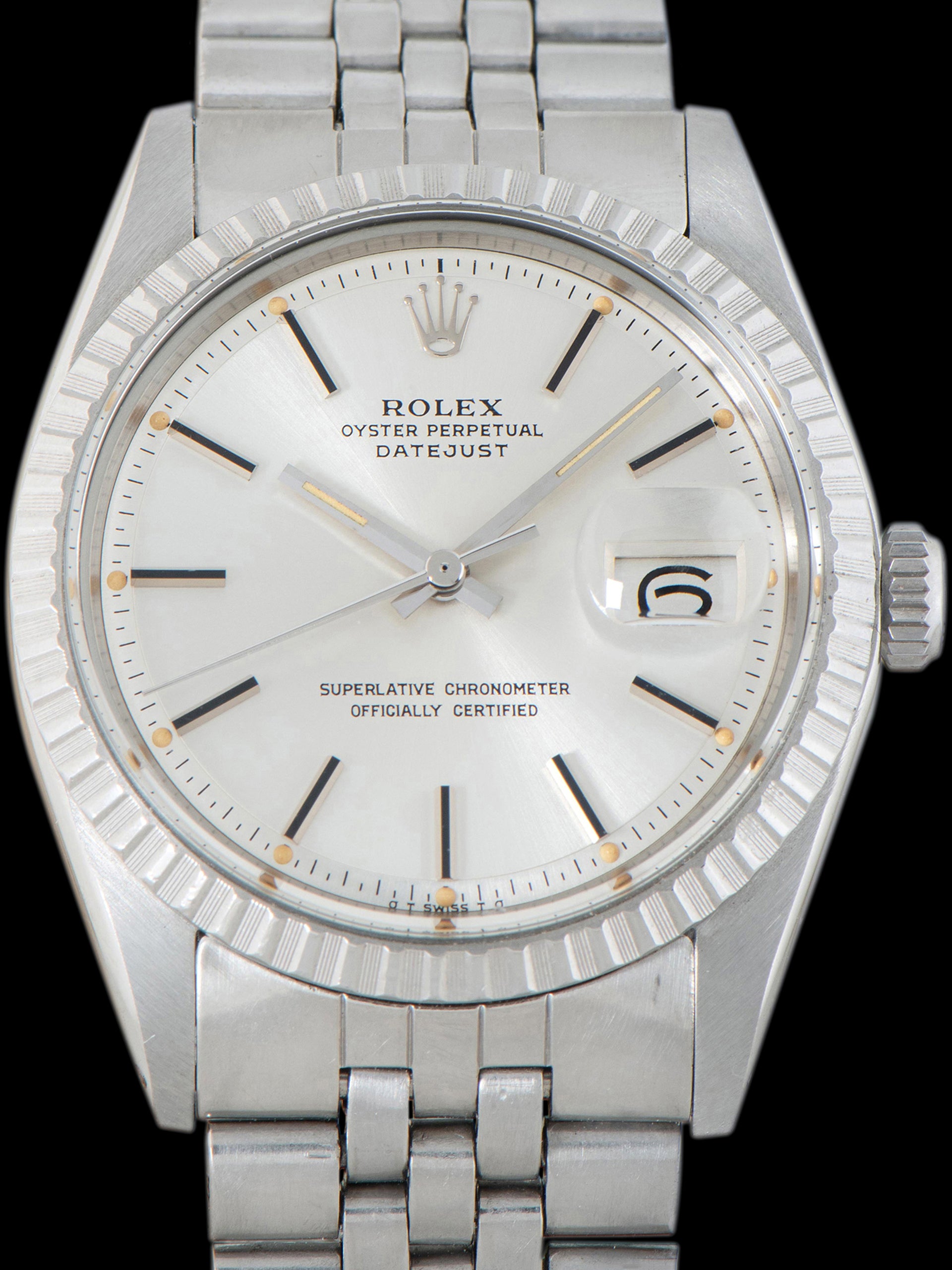 1975 Rolex Datejust (Ref. 1603) Silver "Sigma" Dial W/ Rolex Service Card