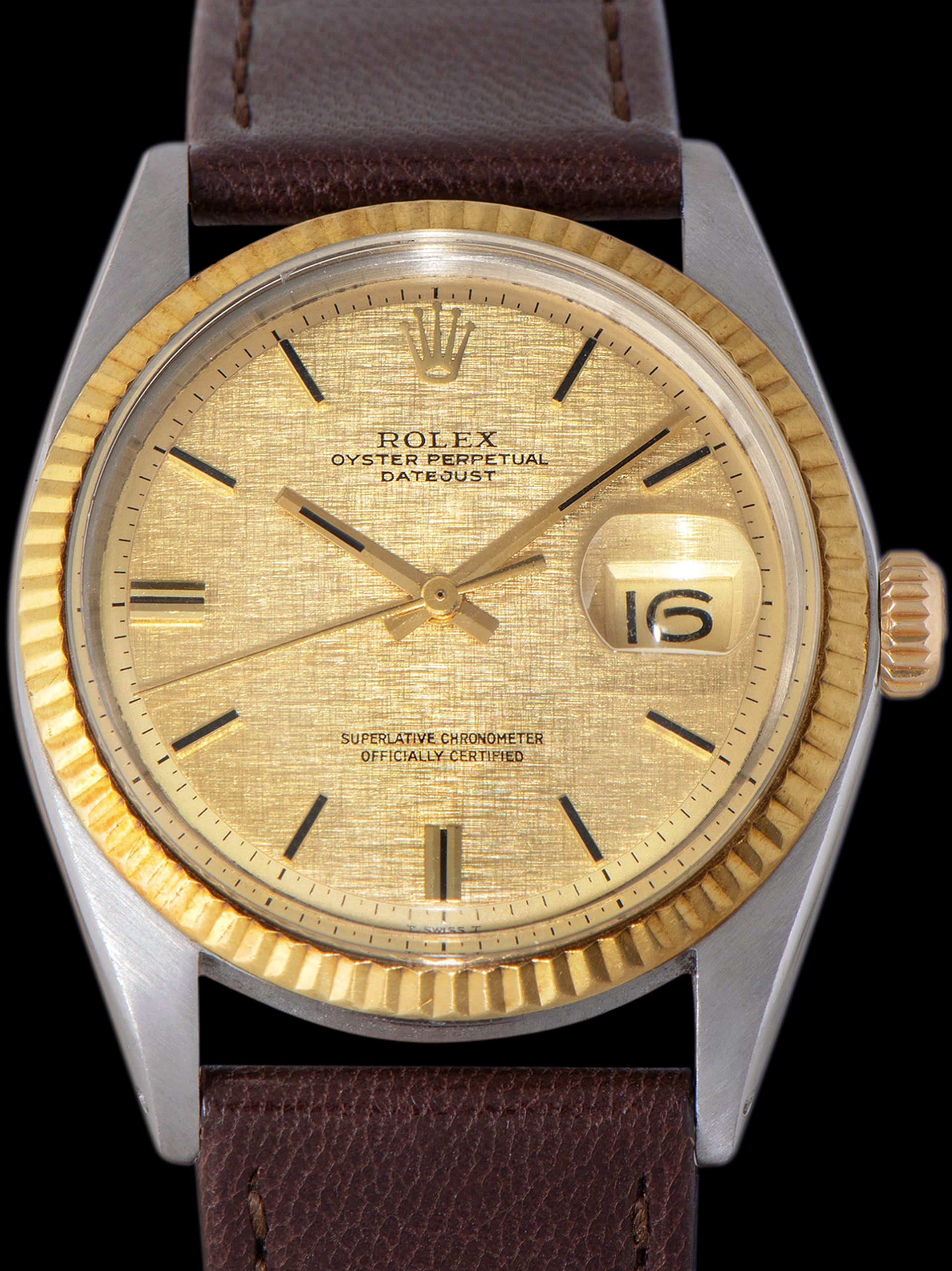 1972 Rolex Two-Tone Datejust (Ref. 1601) Champagne "Linen" Dial