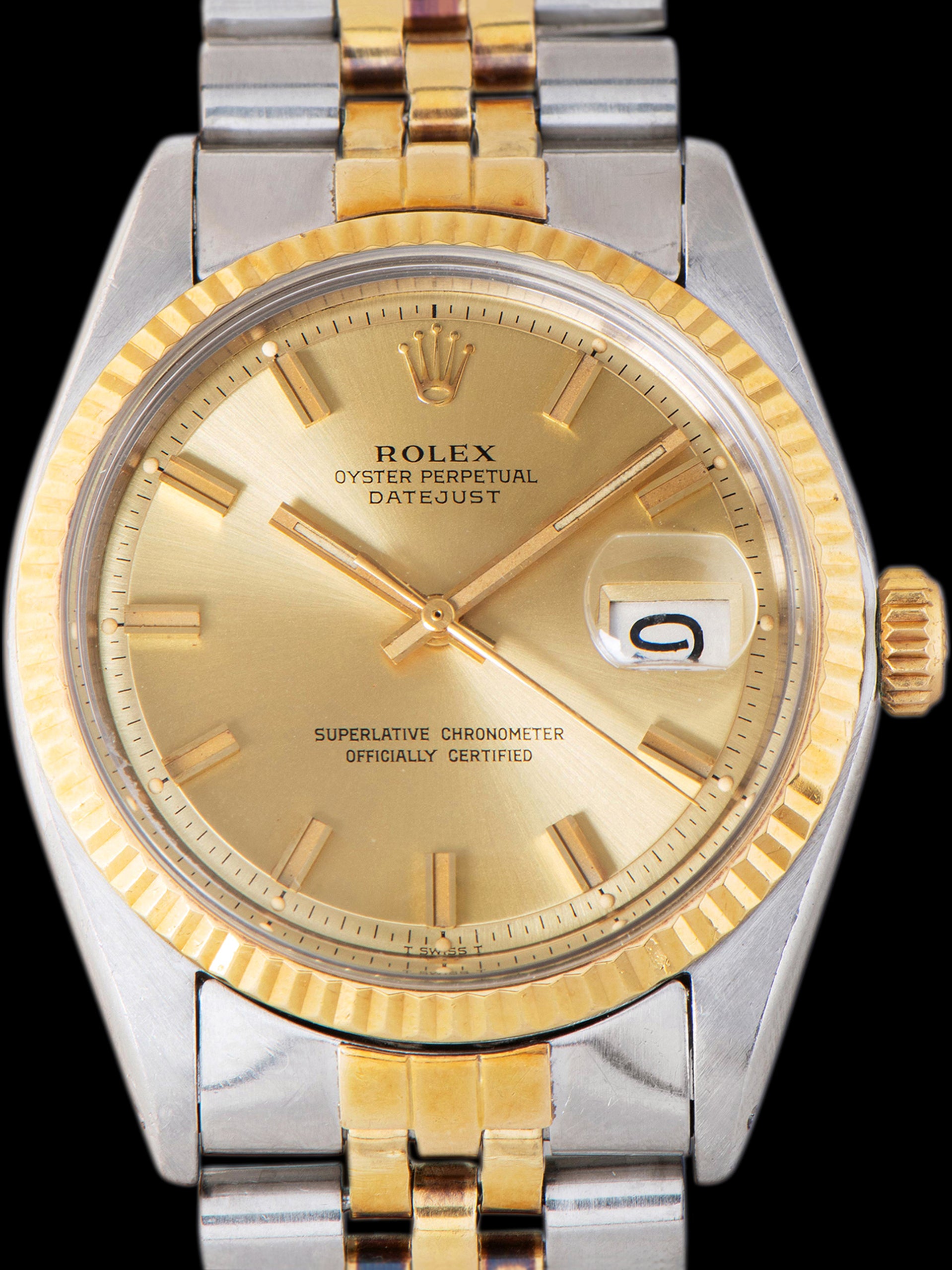 1974 Rolex Two-Tone Datejust (Ref. 1601) Champagne "Wide Boy" Dial