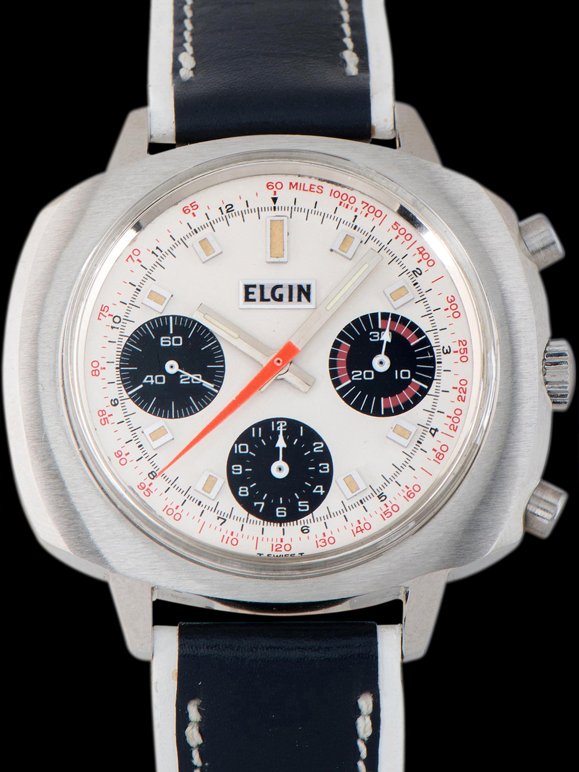*Unpolished* 1970s Elgin Chronograph (Ref. 7452) 'Valjoux Cal. 7736' W/ Box