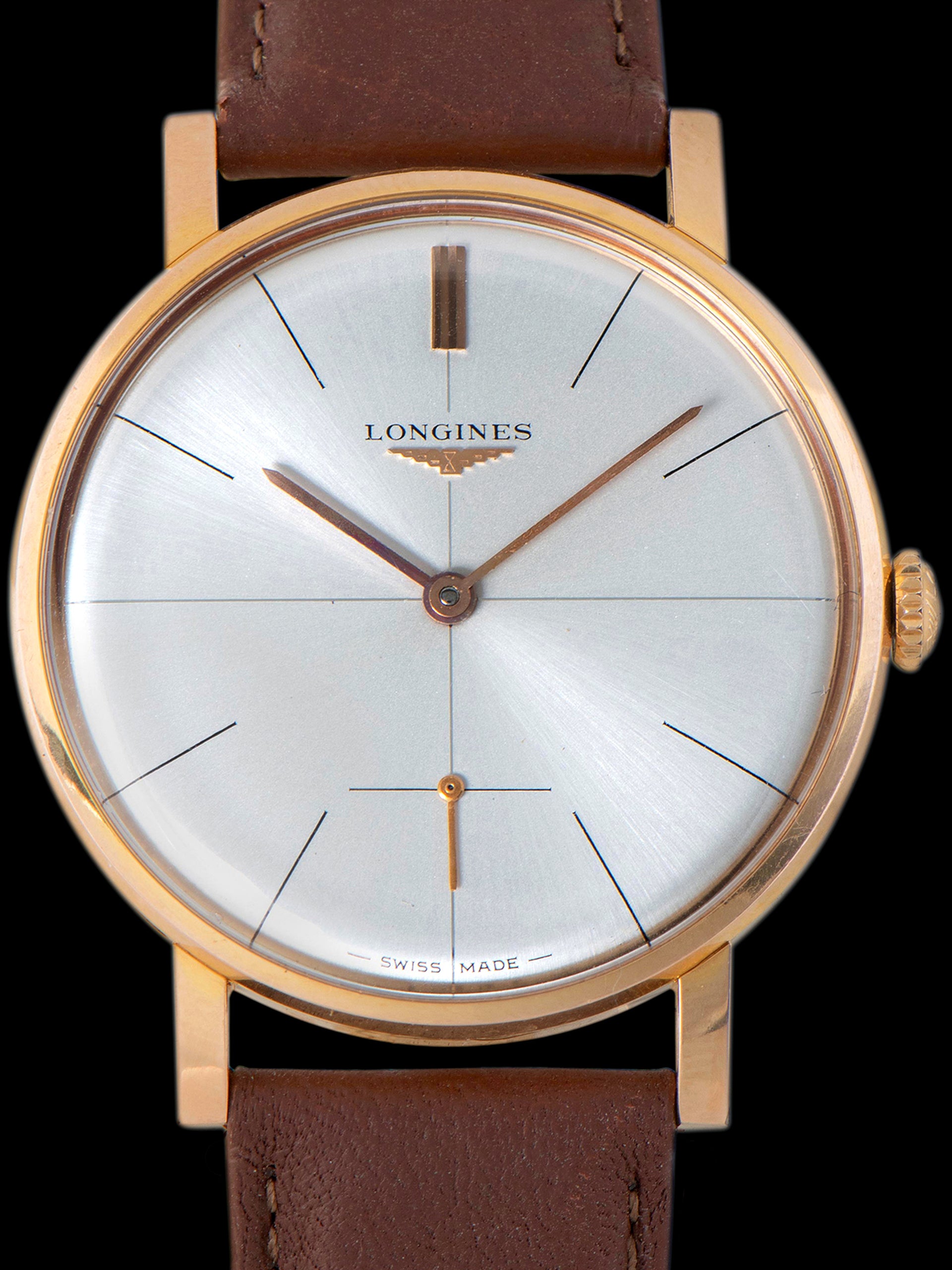 *Unpolished* 1967 Longines Dress Watch Gold Capped (Ref. 8902-4) Cal. 30L Silver "Crosshair" Dial