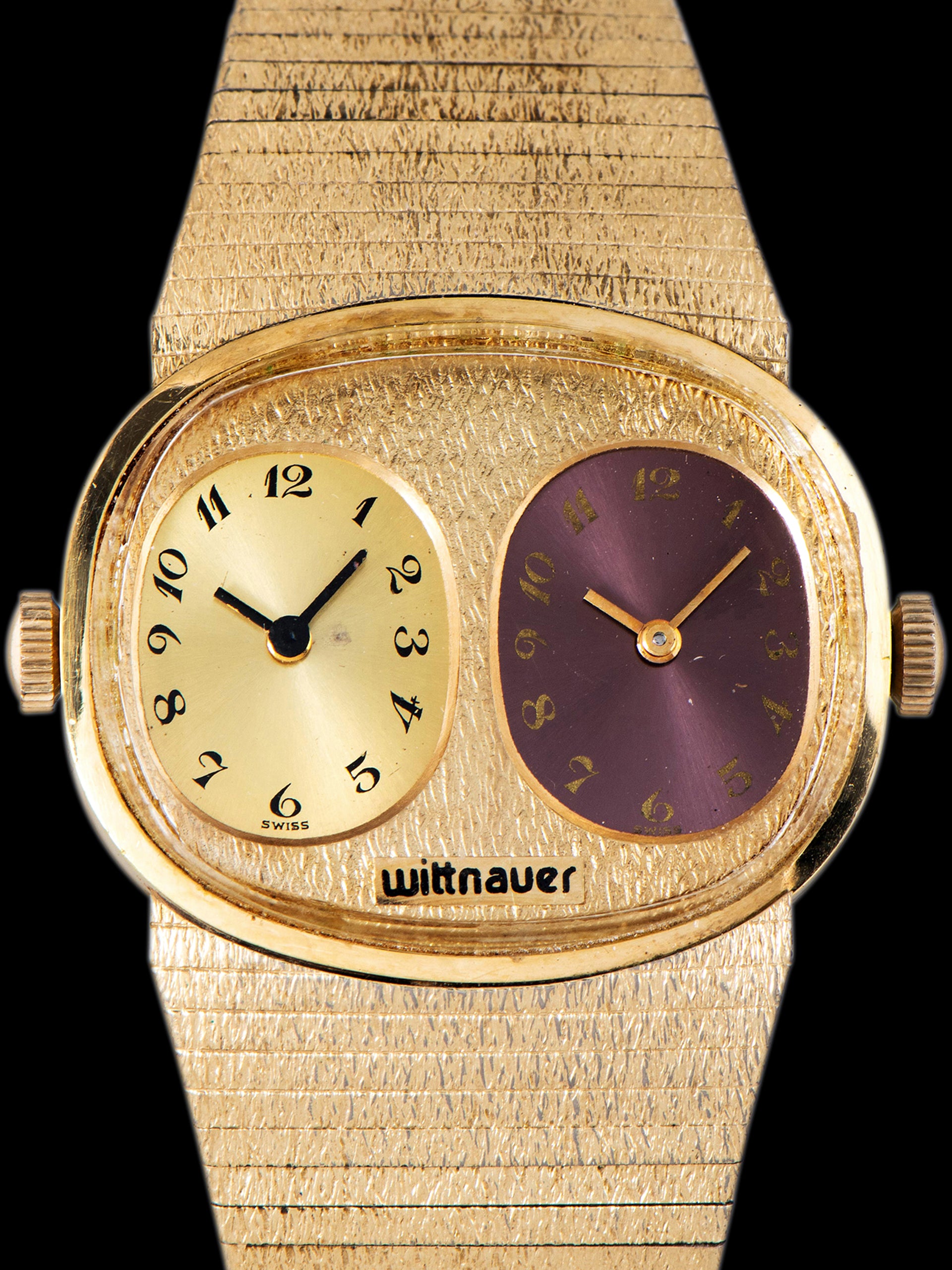 1970s Wittnauer Dual-Time Gold-Plated (Ref. 5025) 'Cal. 5K'