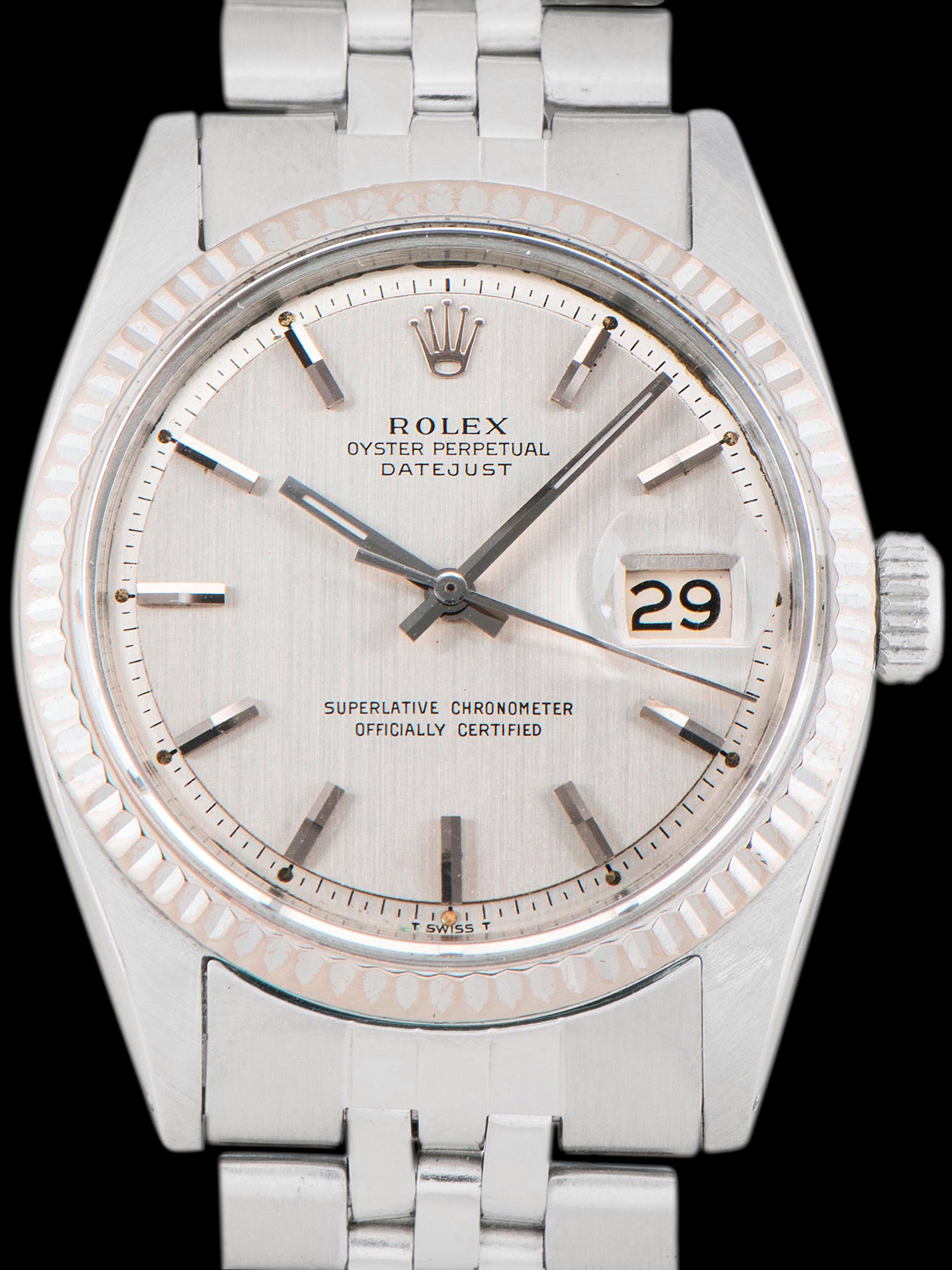 1967 Rolex Datejust (Ref. 1601) Brushed Silver "Doorstop" Dial
