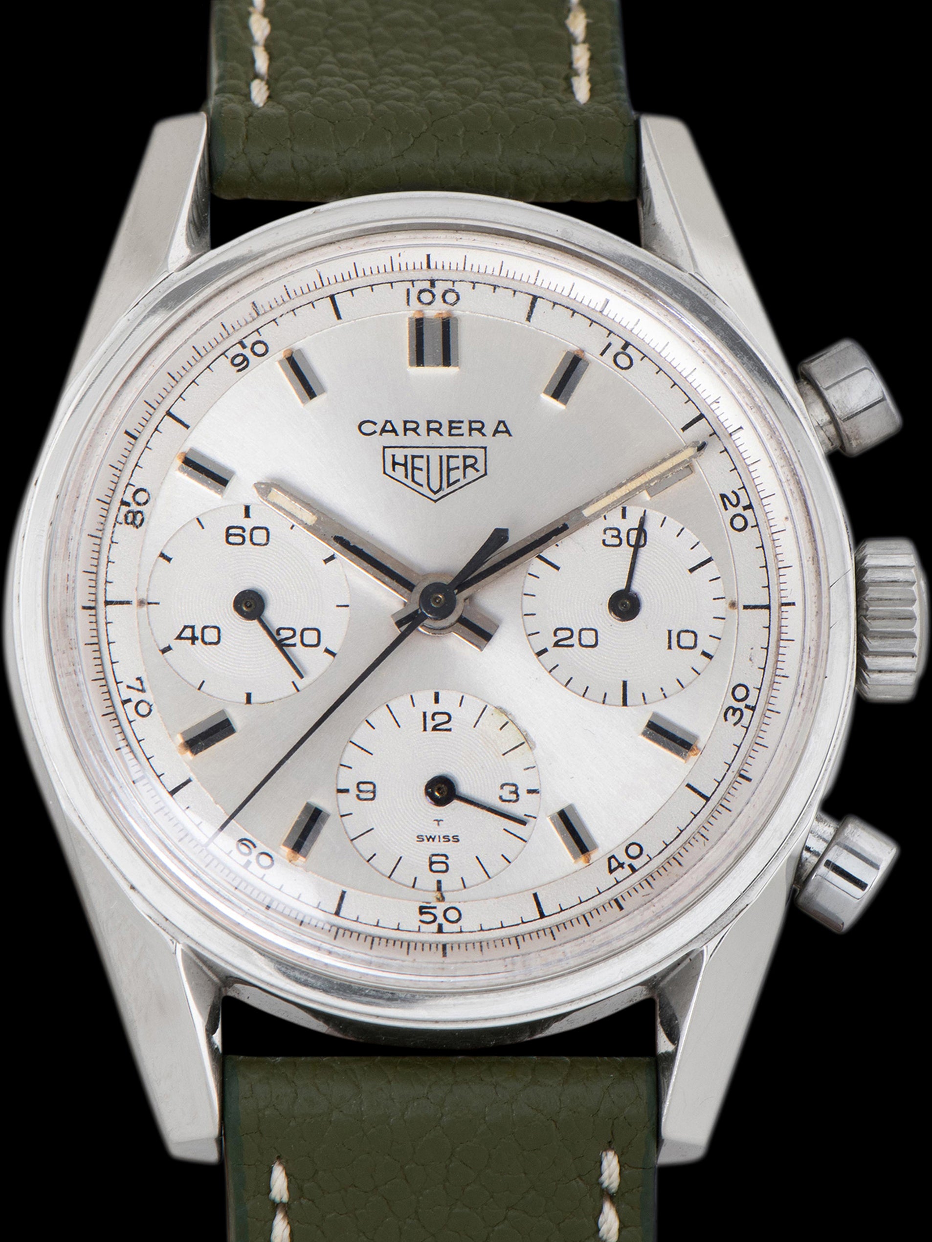 1960s Heuer Carrera 12 '2nd Execution' (Ref. 2447D) Silver Decimal Dial