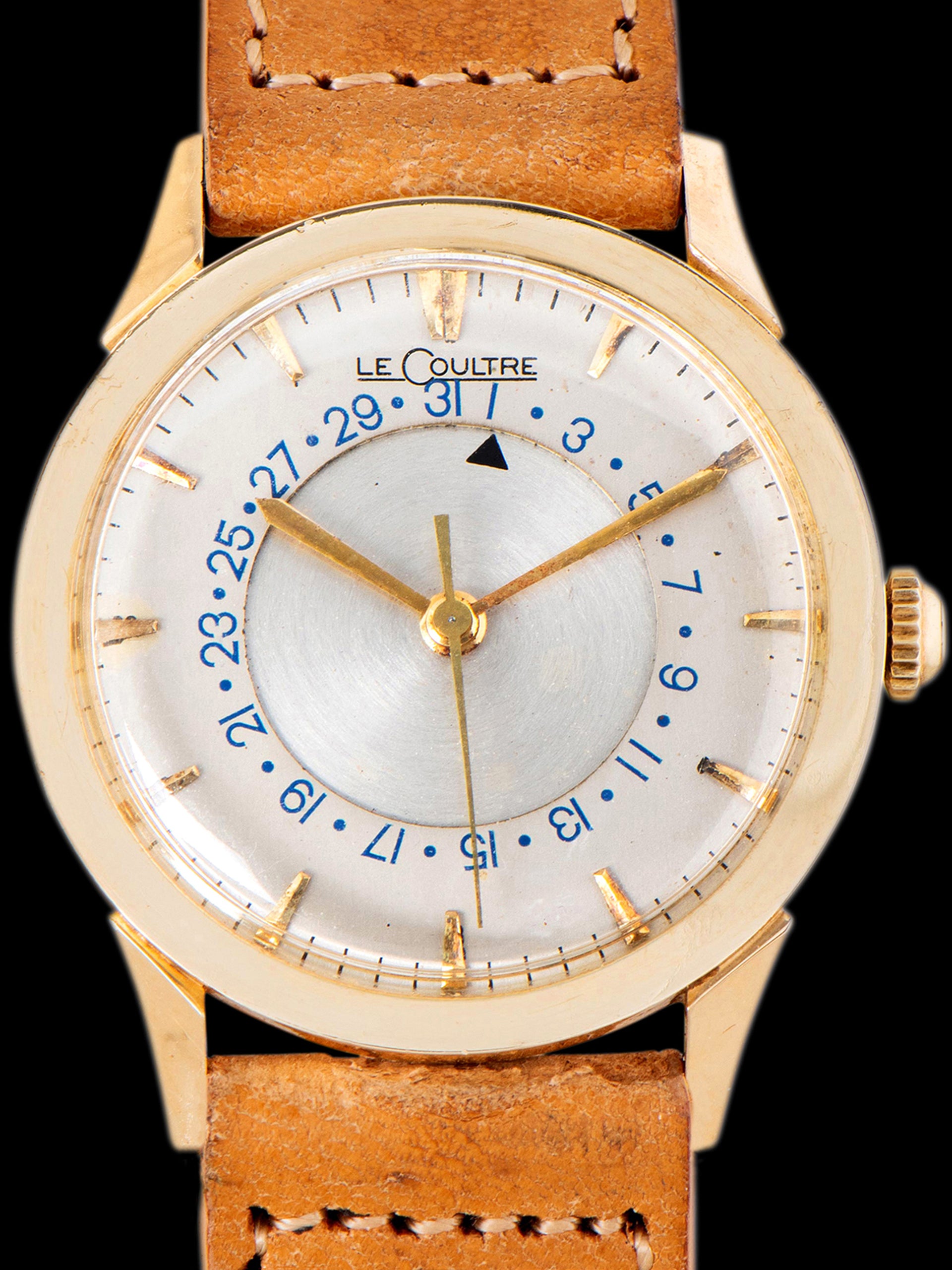 1950s LeCoultre "Calendar Disk" Dress Watch 14K YG 'Cal. 810/AW’