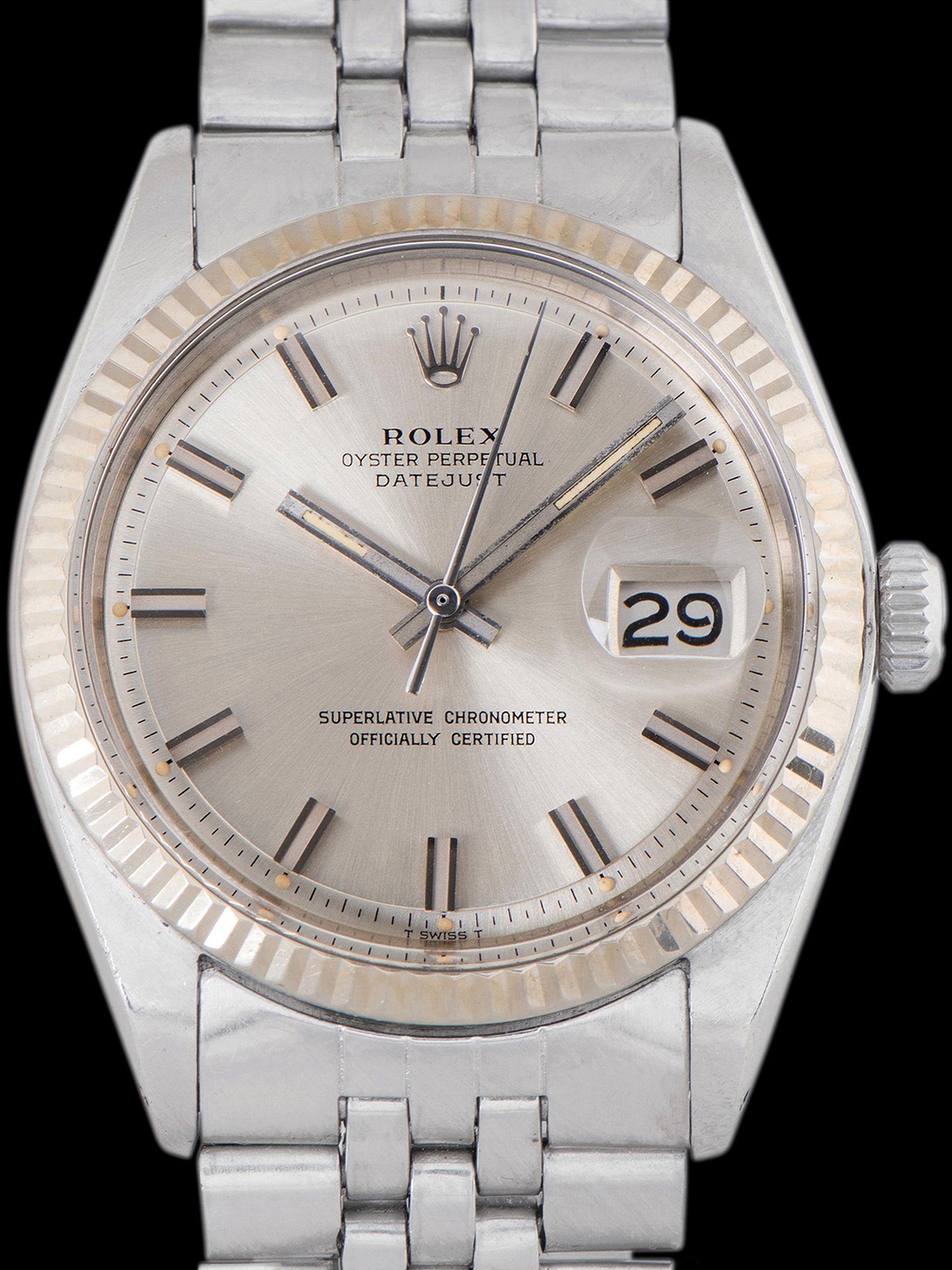 1972 Rolex Datejust (Ref. 1601) Silver "Wide Boy" Dial