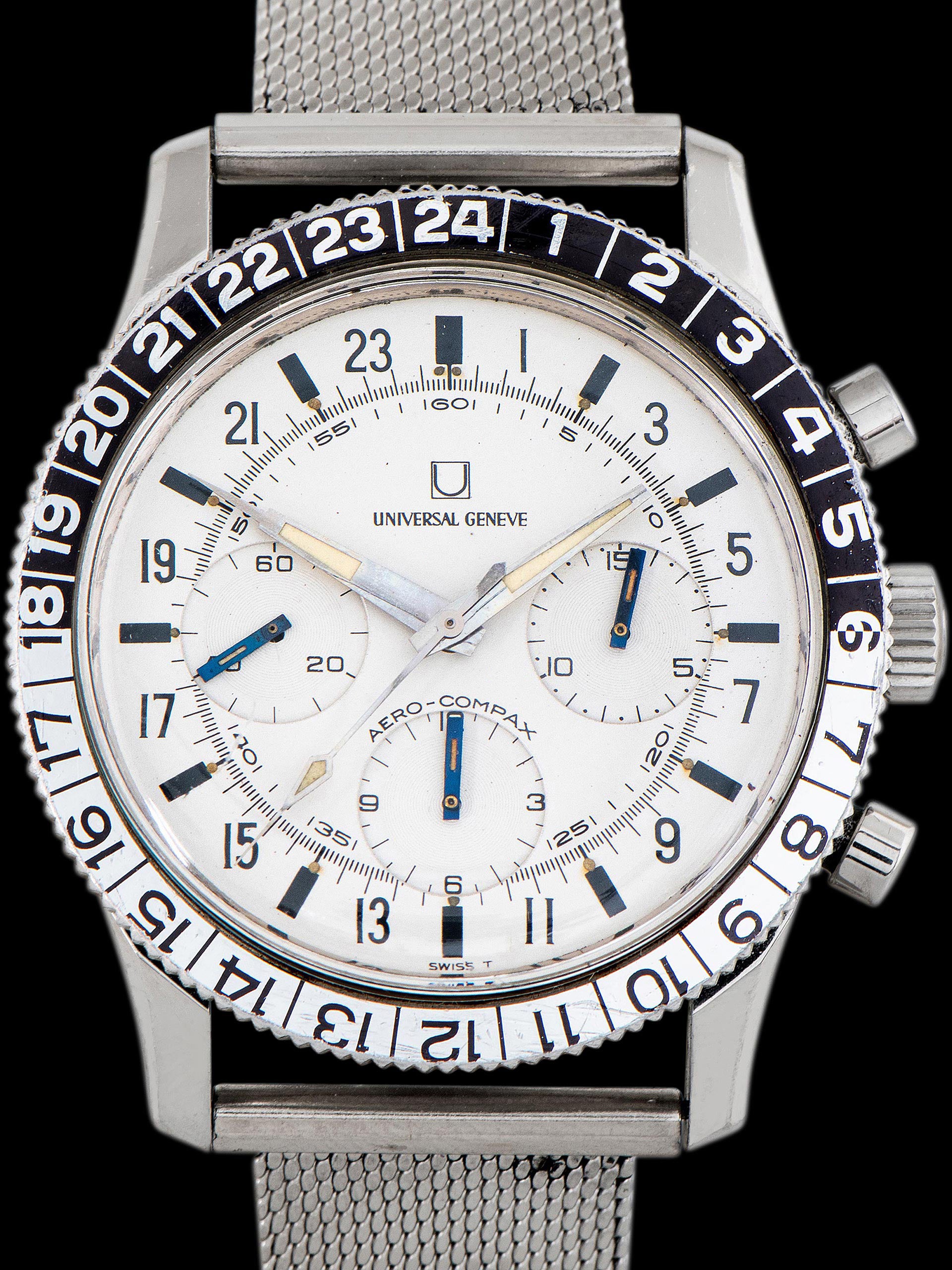 *Unpolished* 1960s Universal Genève Aero-Compax (Ref. 890100/01)