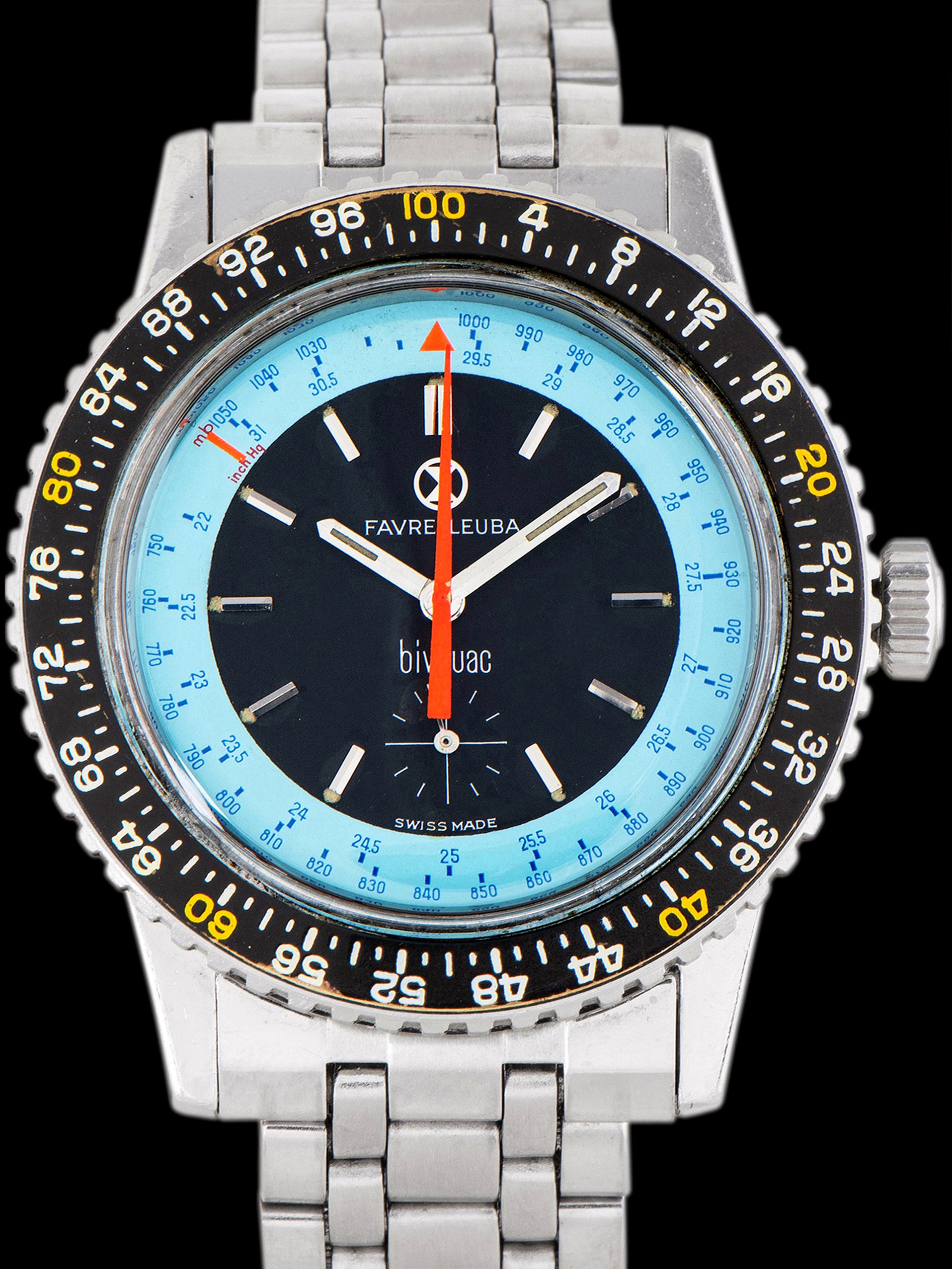 1960s Favre-Leuba Bivouac (Ref. 53203) Blue Dial