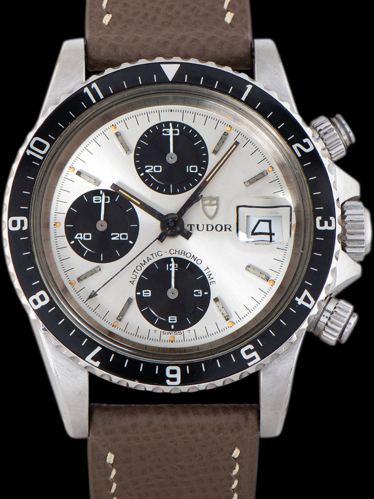 ヴィンテージ　1978年ヘイマンズ　オールドスタイルビール　ステンドグラス時計 Unpolished* 1978 Tudor Big Block Chronograph (Ref. 94210) Silver 