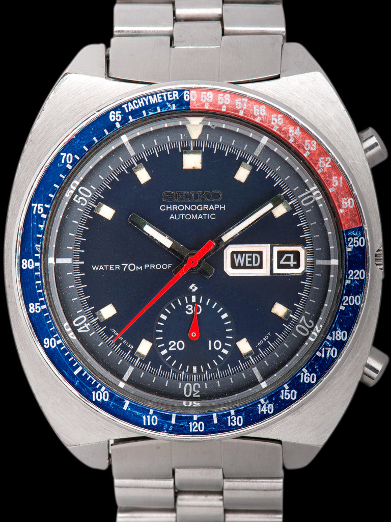 1970 Seiko Automatic Chronograph 'Notch Case' (Ref. 6139-6000) "Blue Pogue"