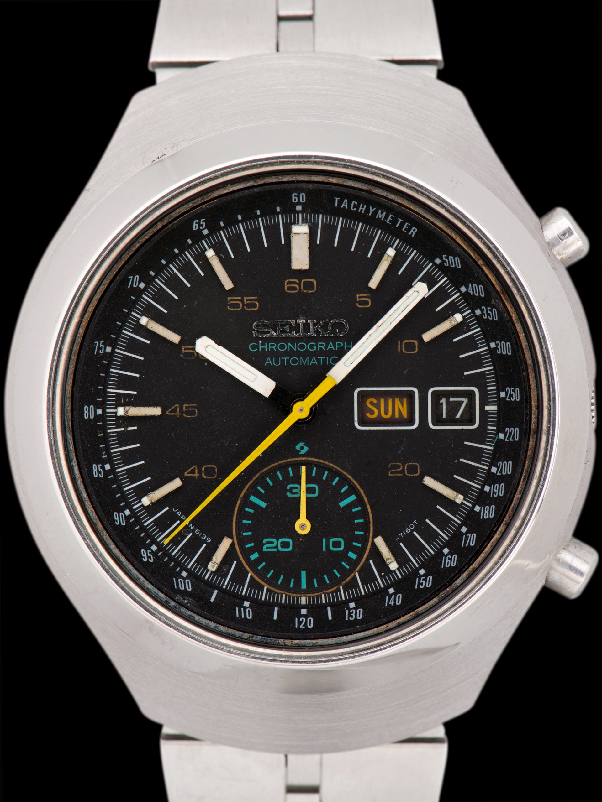 1978 Seiko Automatic Chronograph (Ref. 6139-7101) Black Dial