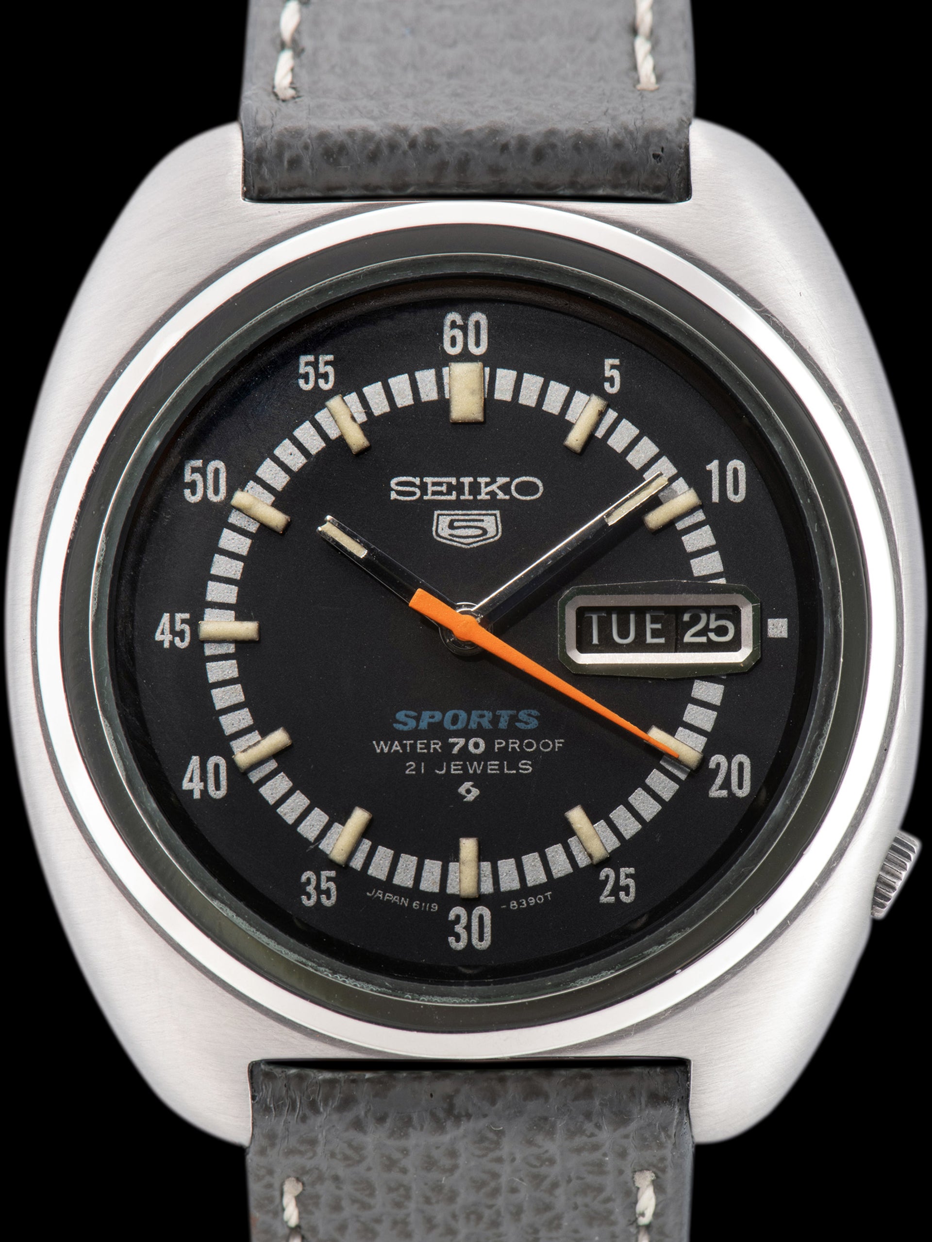 1969 Seiko 5 Sports (Ref. 6119-8310) Black Dial