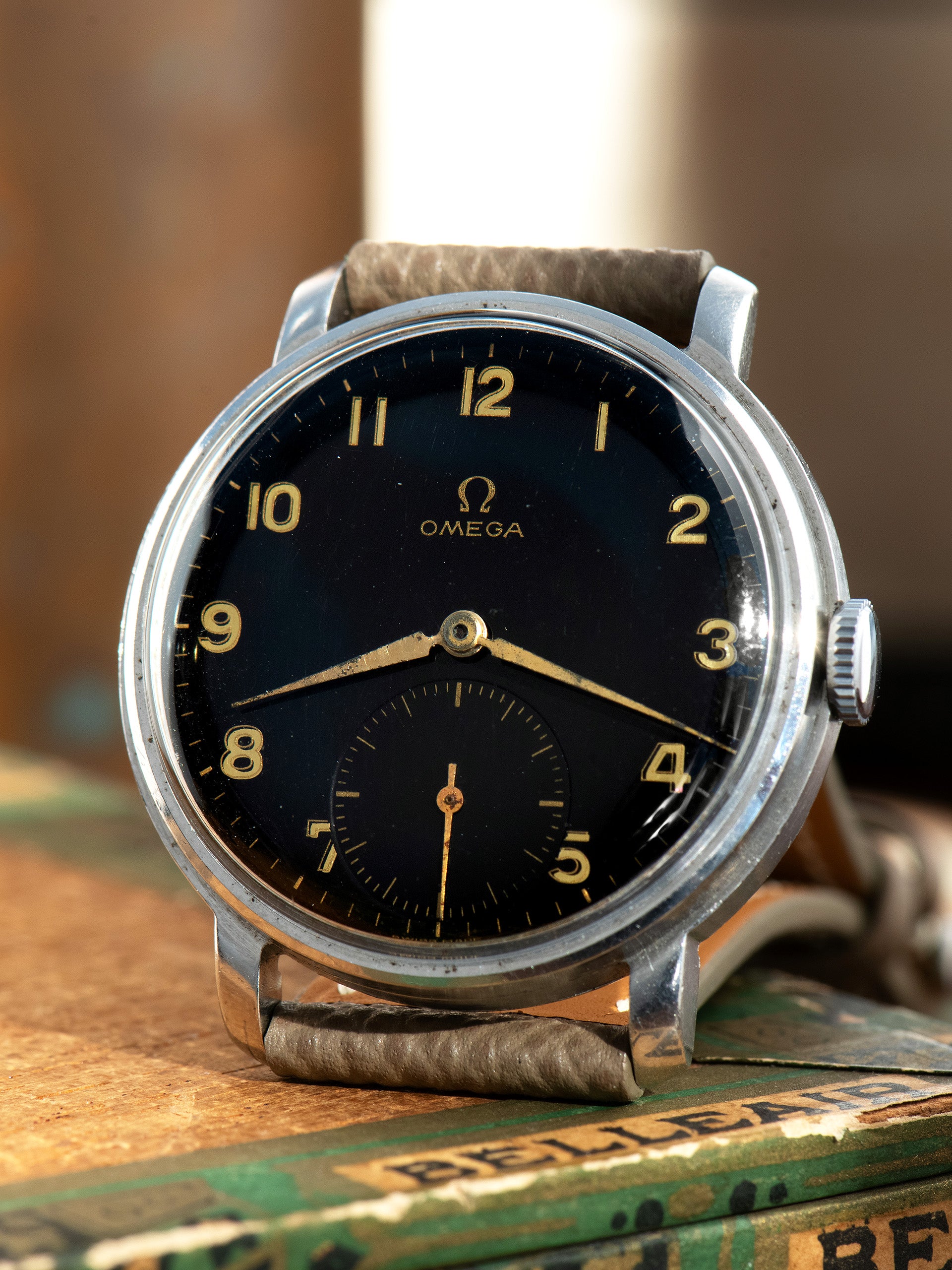 1944 Omega Dress Watch 'Cal. 30T2' Black Gilt Dial