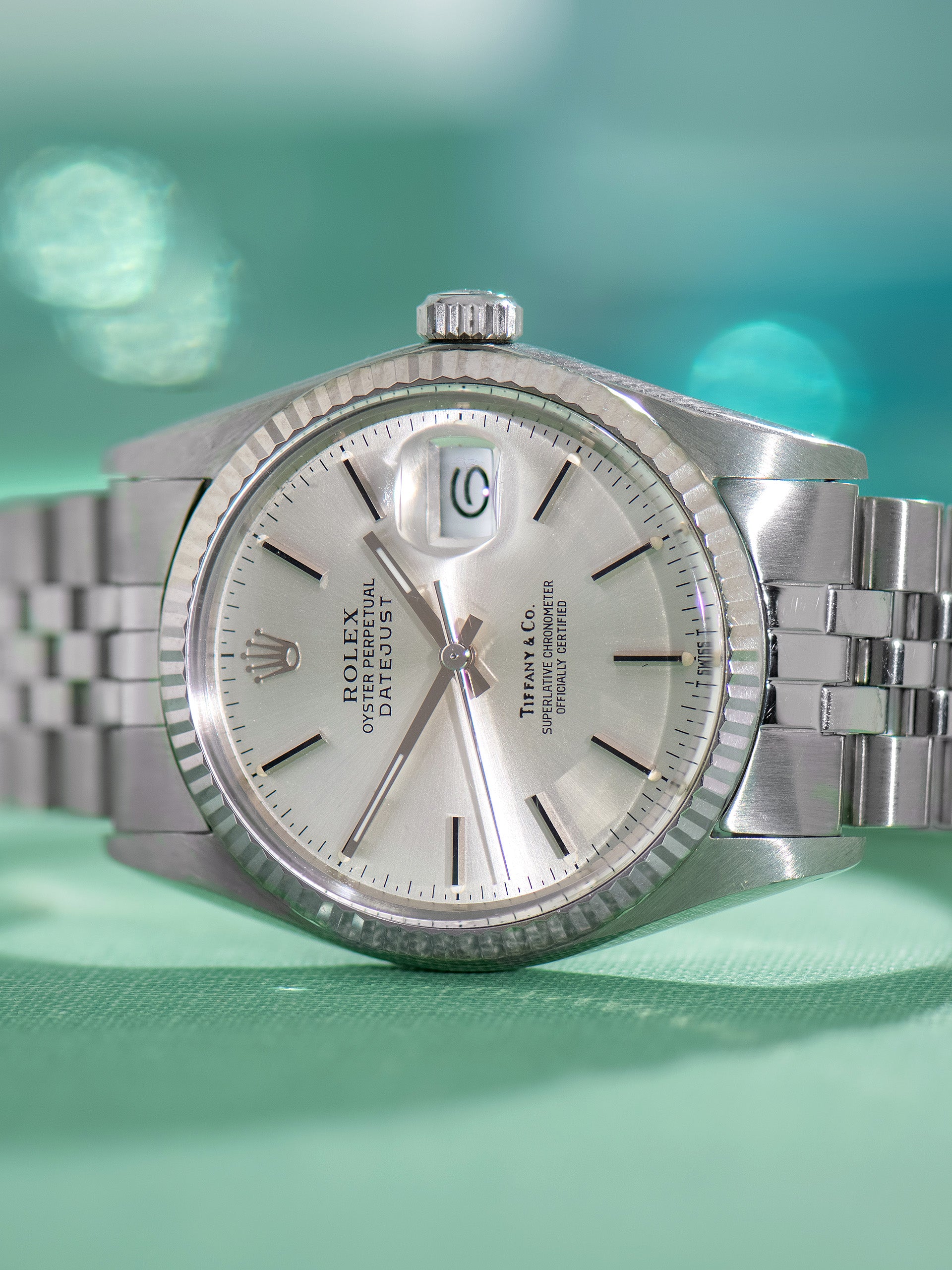 1984 Rolex Datejust Ref 16014 Silver Tiffany Co Dial