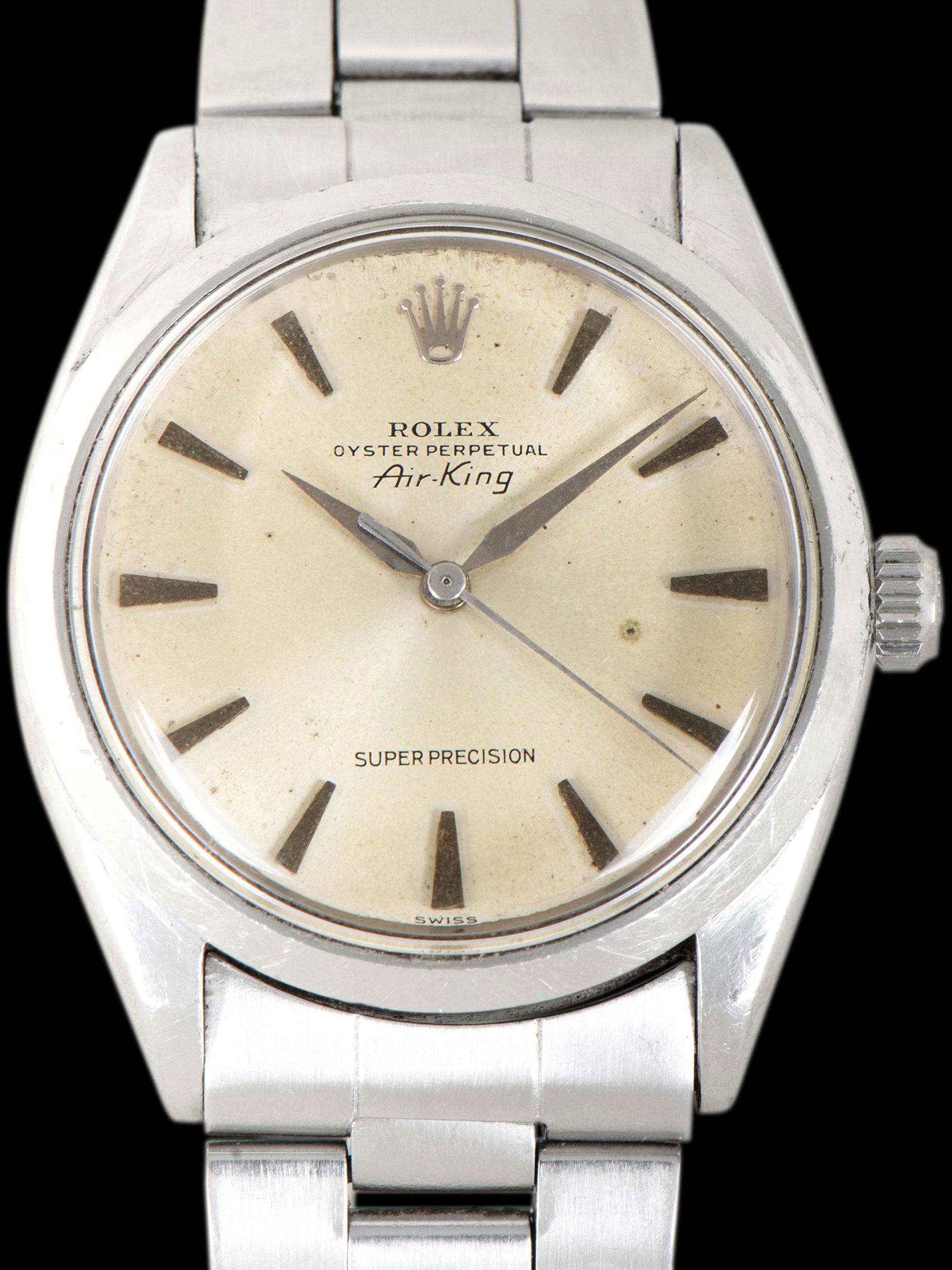 1964 Rolex Air-King (Ref. 5500) Non-Luminous Silver "Super Precision" Dial