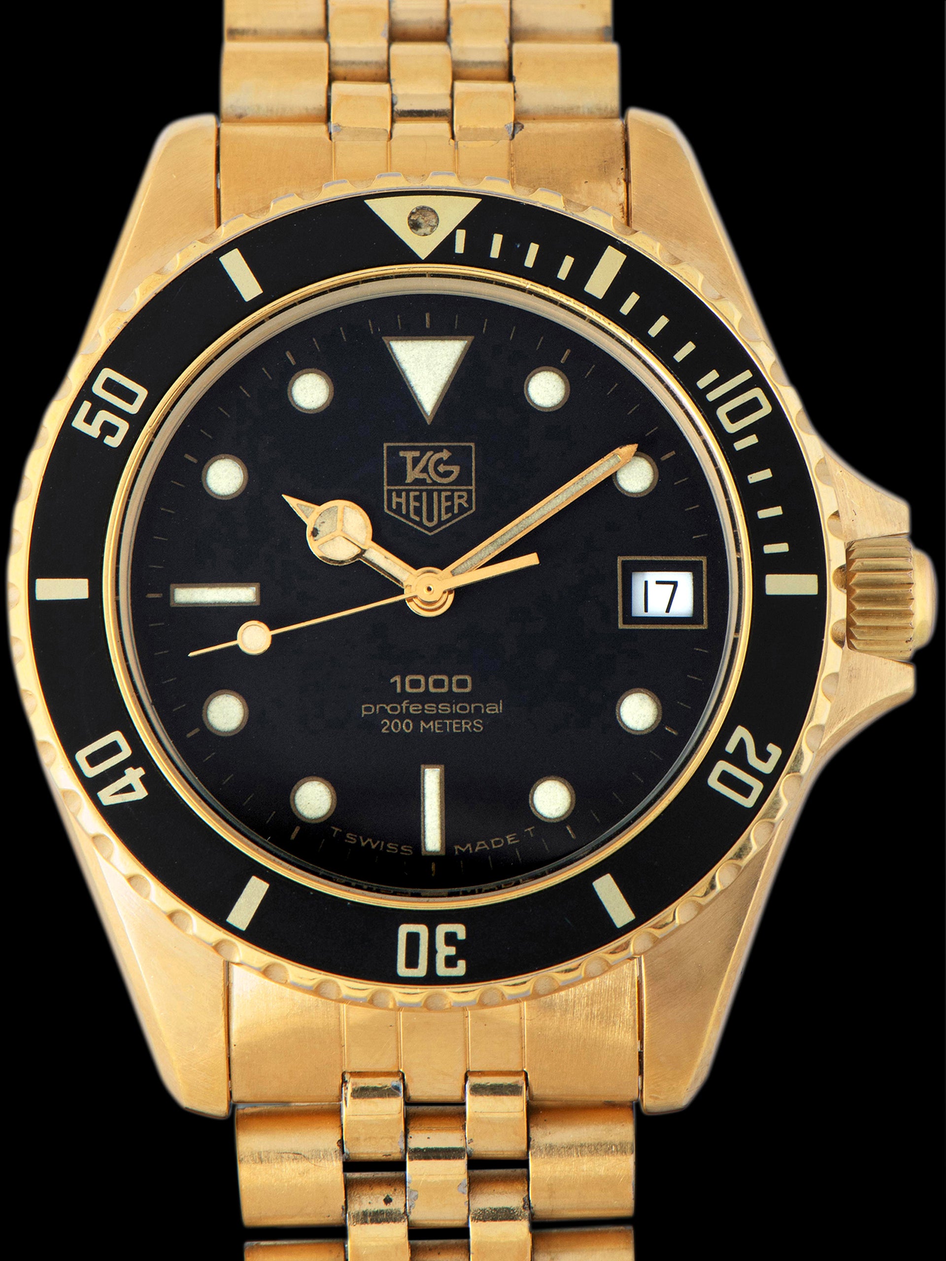 1980s TAG Heuer 1000 Diver Gold-Plated (Ref. 984.013N) “Wolf of Wall Street”