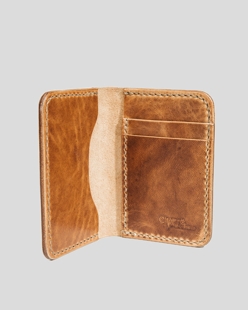 Horween Horsehide Leather Slim Wallet (Honey Blonde)