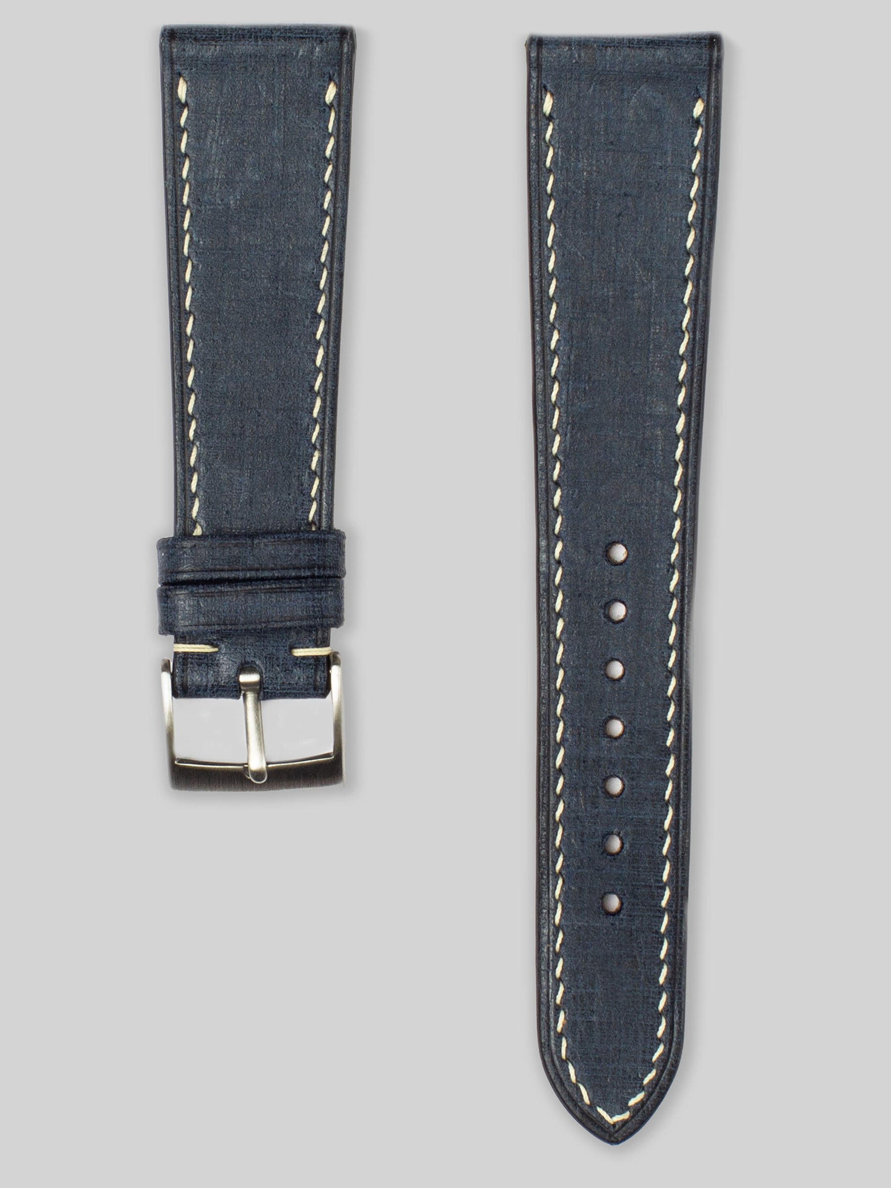 Babele Leather Watch Strap - Denim