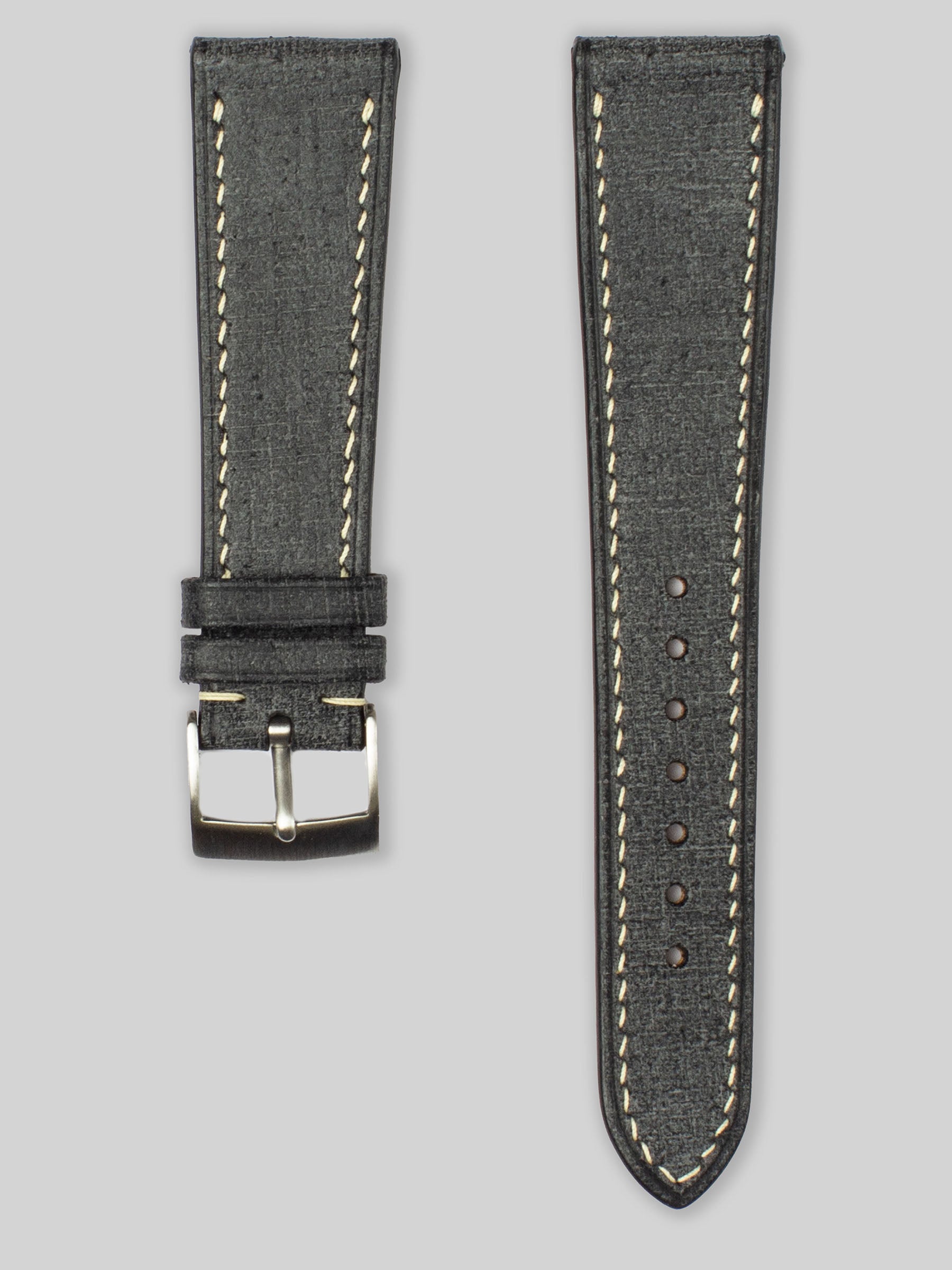 Babele Leather Watch Strap - Charcoal