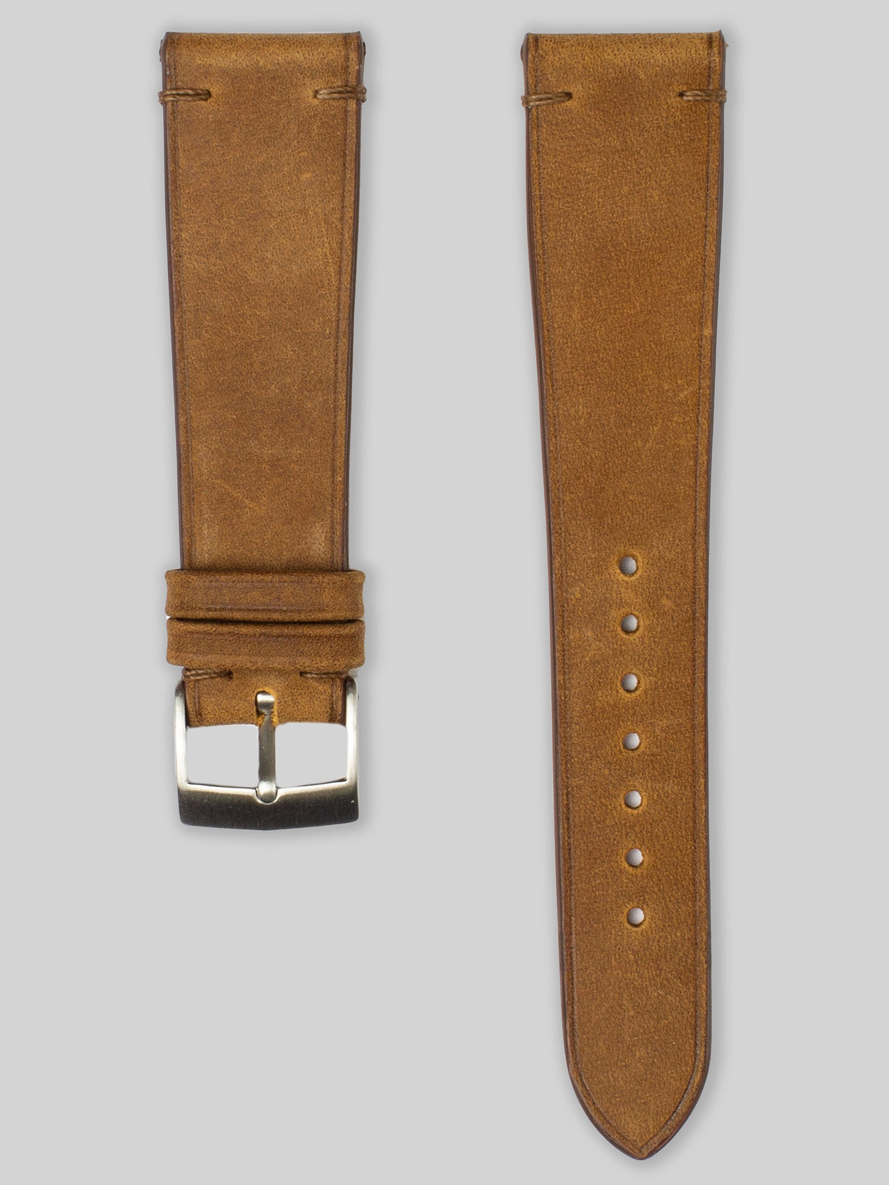 Horse Hide Leather Watch Strap - Saddle