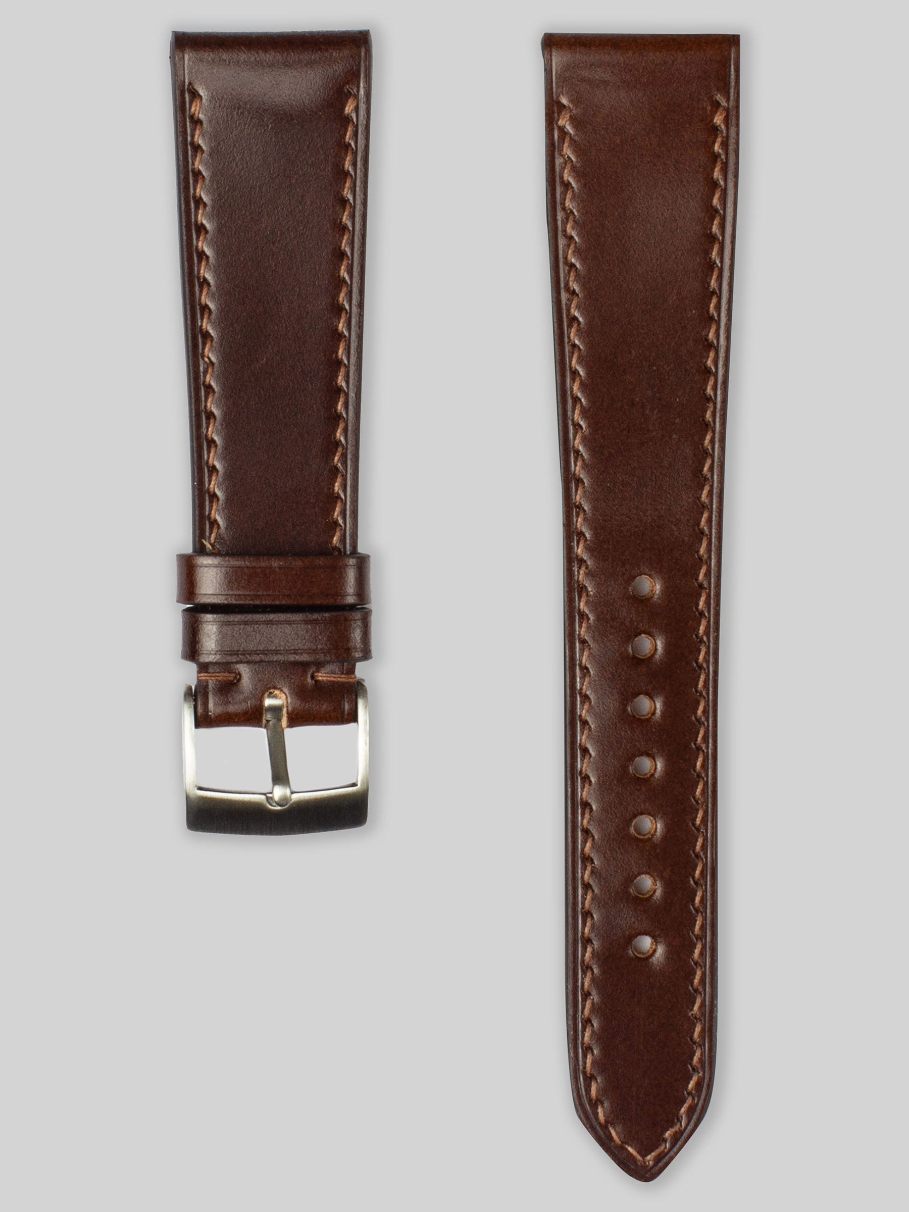 Shell Cordovan Leather Watch Strap - Brown